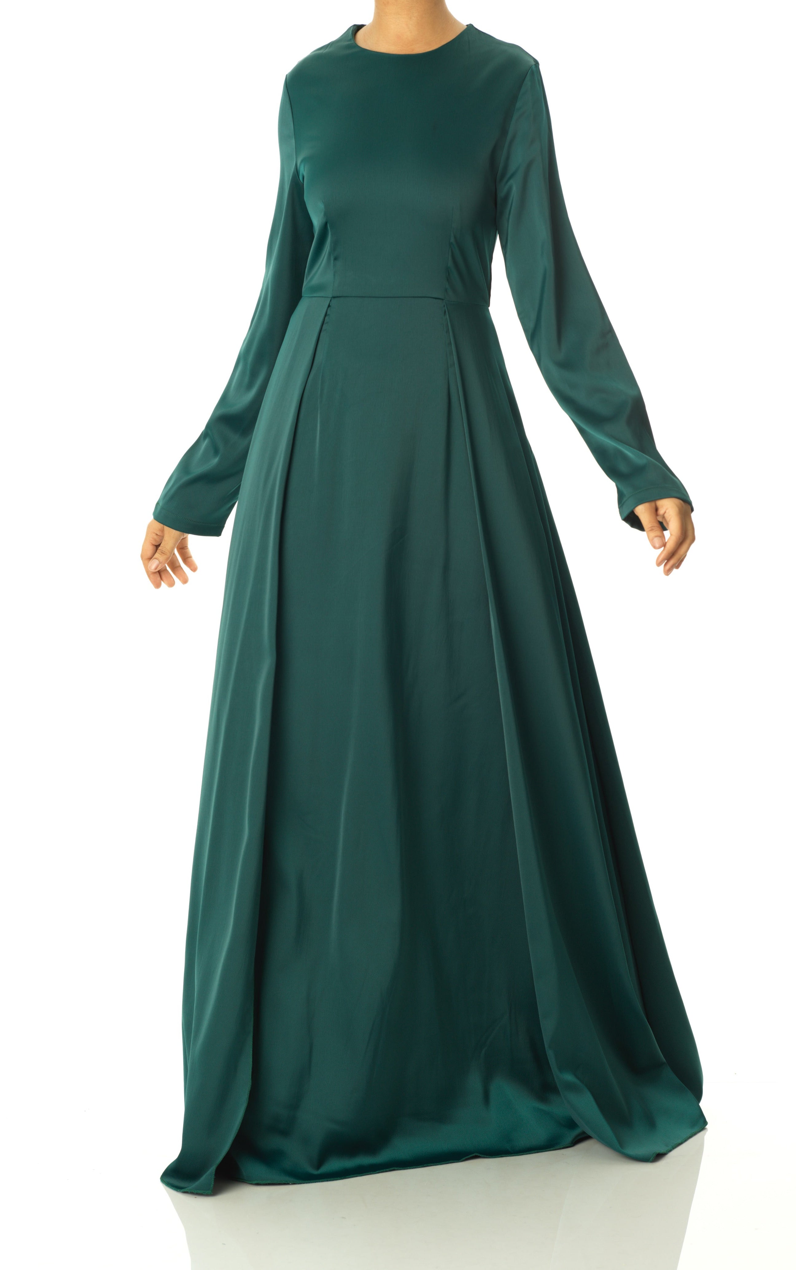 Royal Green Take me for a dance satin maxi dress Kabayare