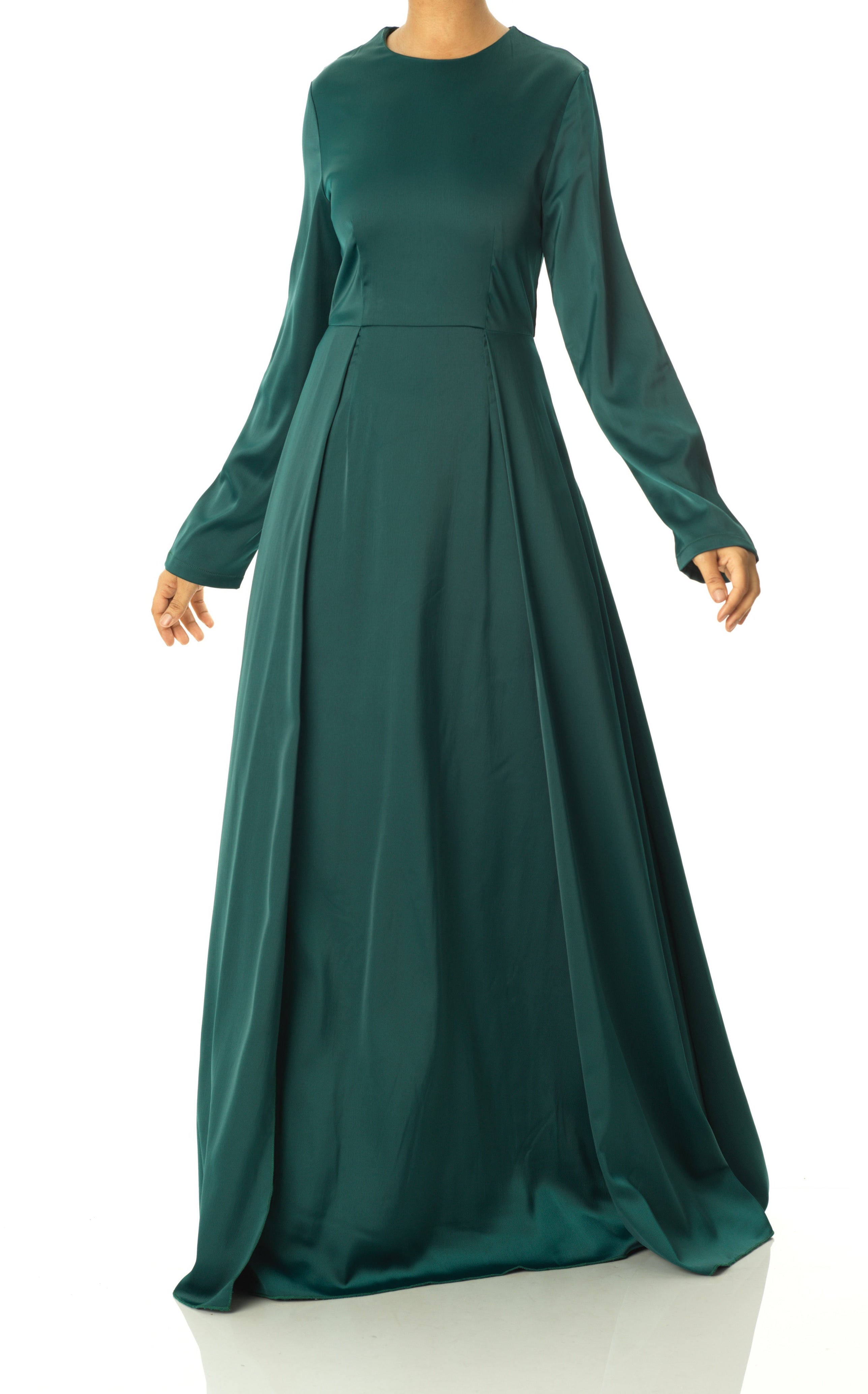 Royal Green Take me for a dance satin maxi dress Kabayare