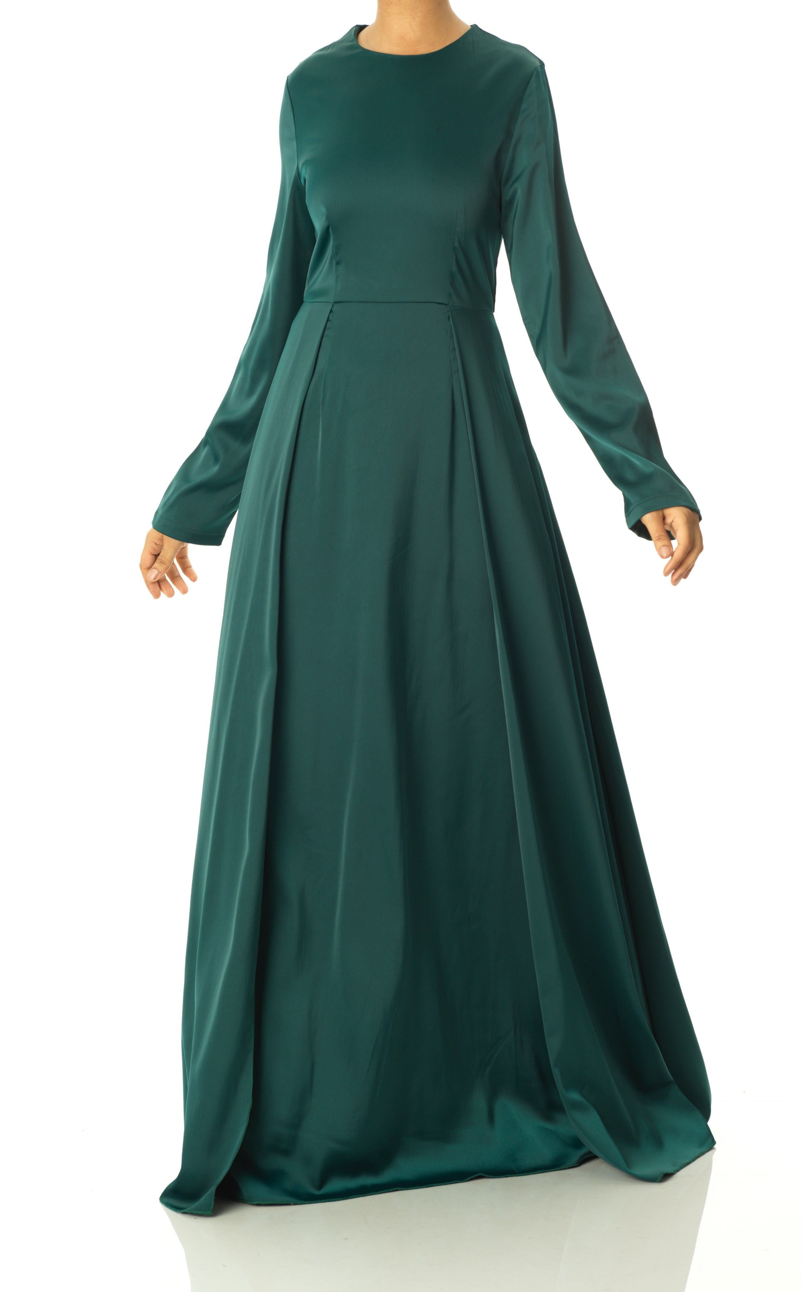 Royal Green Take me for a dance satin maxi dress Kabayare