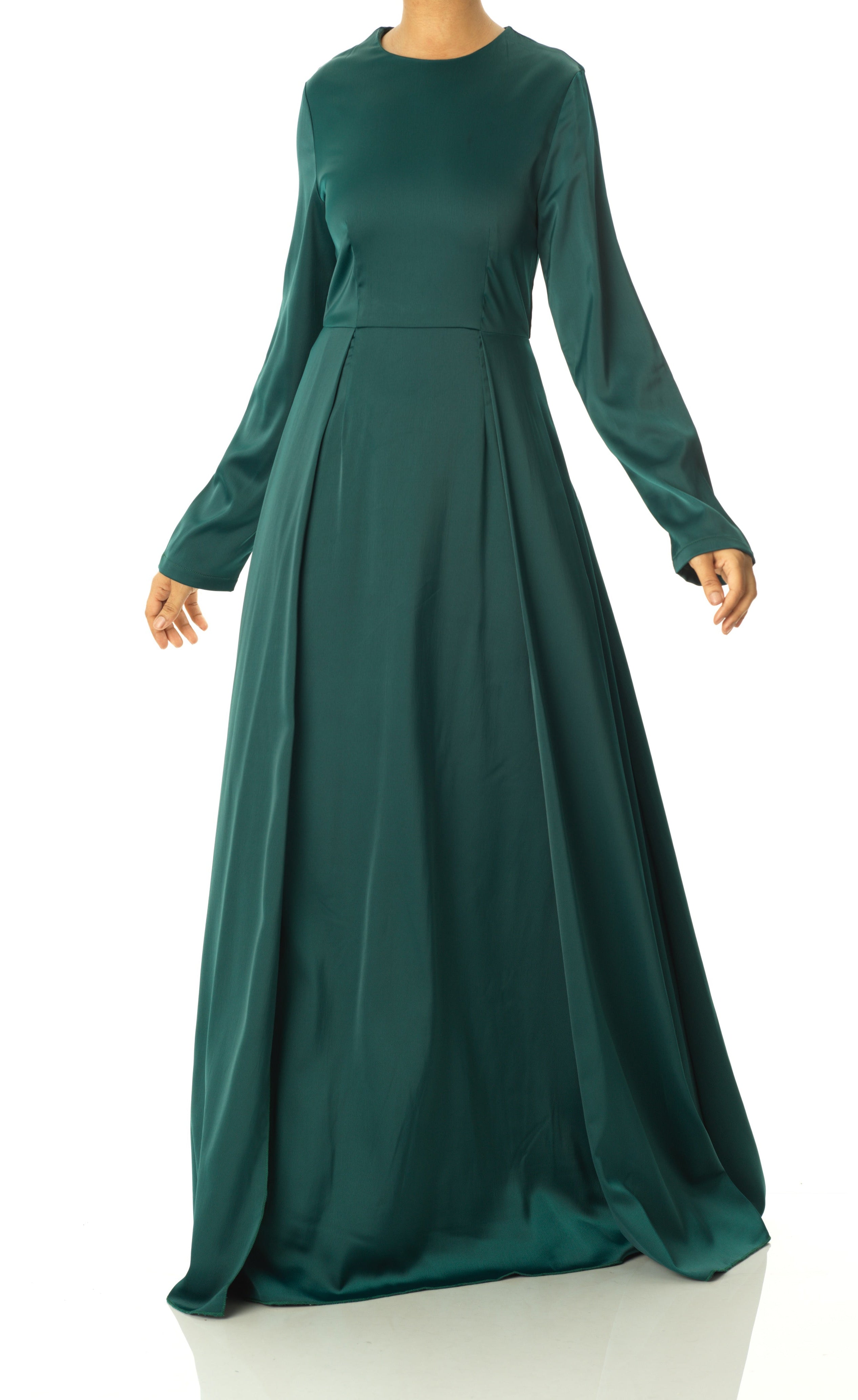 Royal Green Take me for a dance satin maxi dress Kabayare