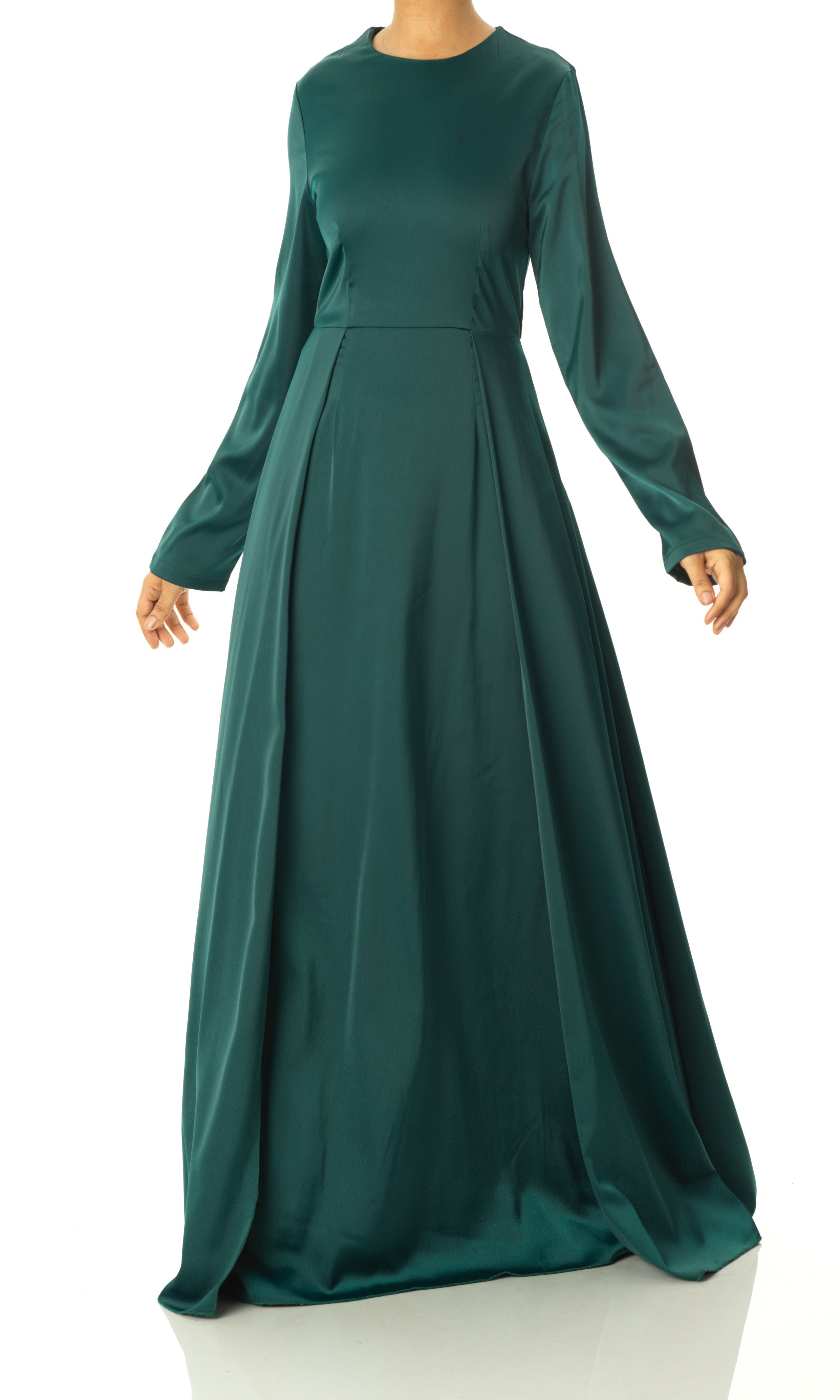 Royal Green Take me for a dance satin maxi dress Kabayare