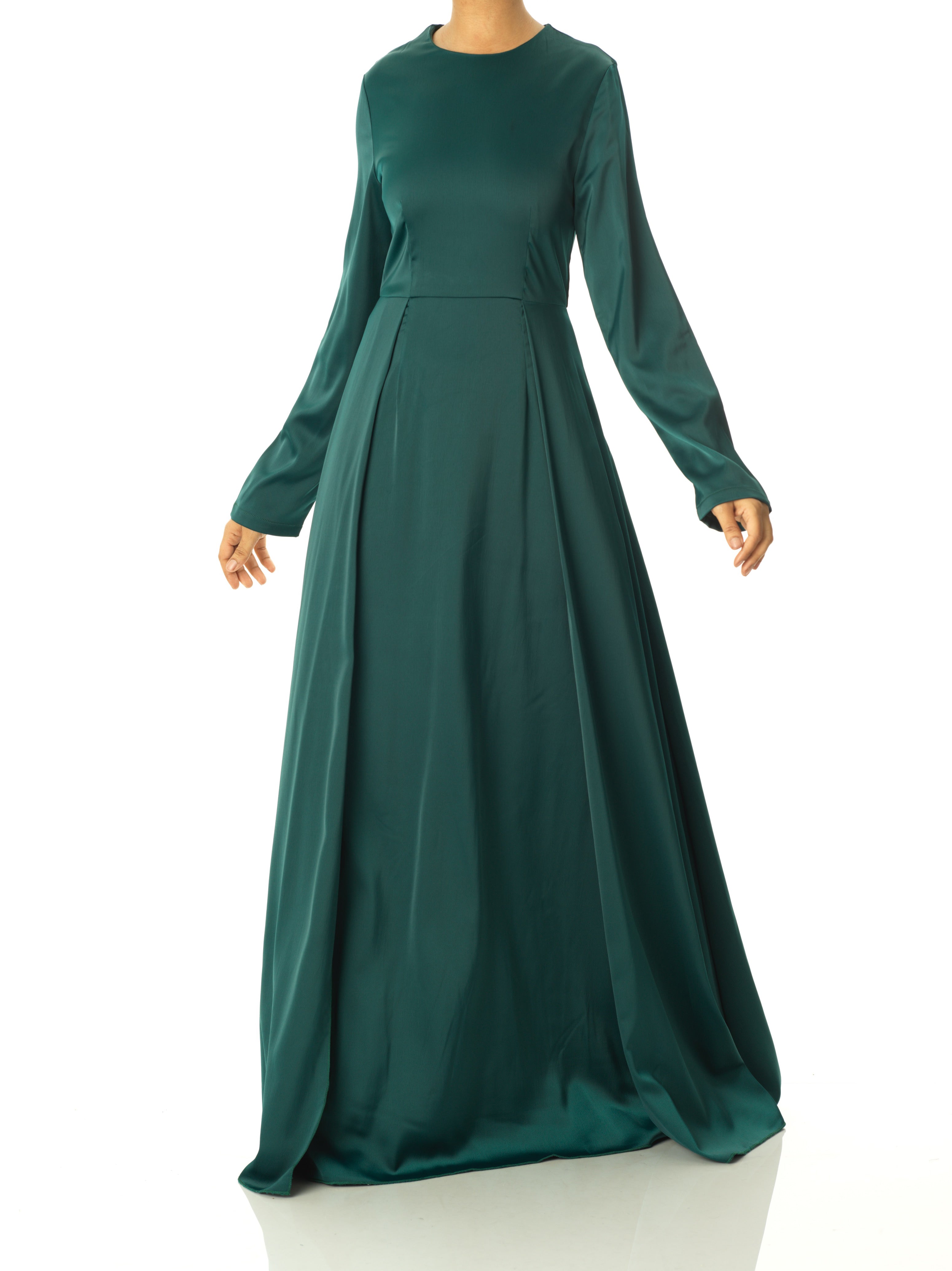 Royal Green Take me for a dance satin maxi dress Kabayare