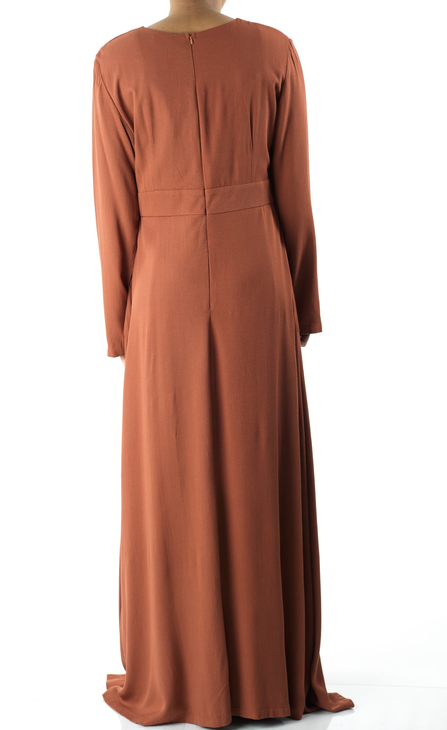 Rust Manal button down Modal dress Kabayare