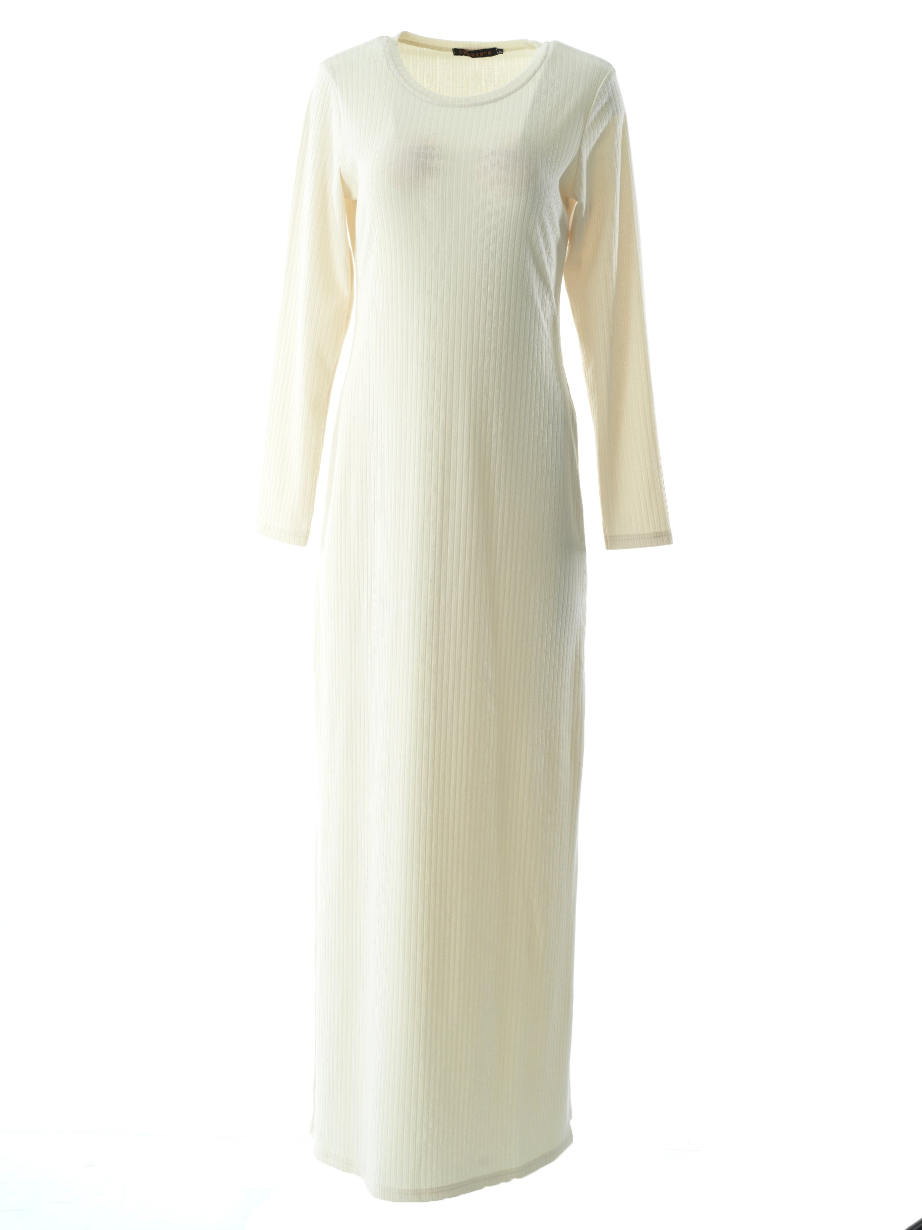 Sadia Ribbed Round Neck maxi dress Kabayare