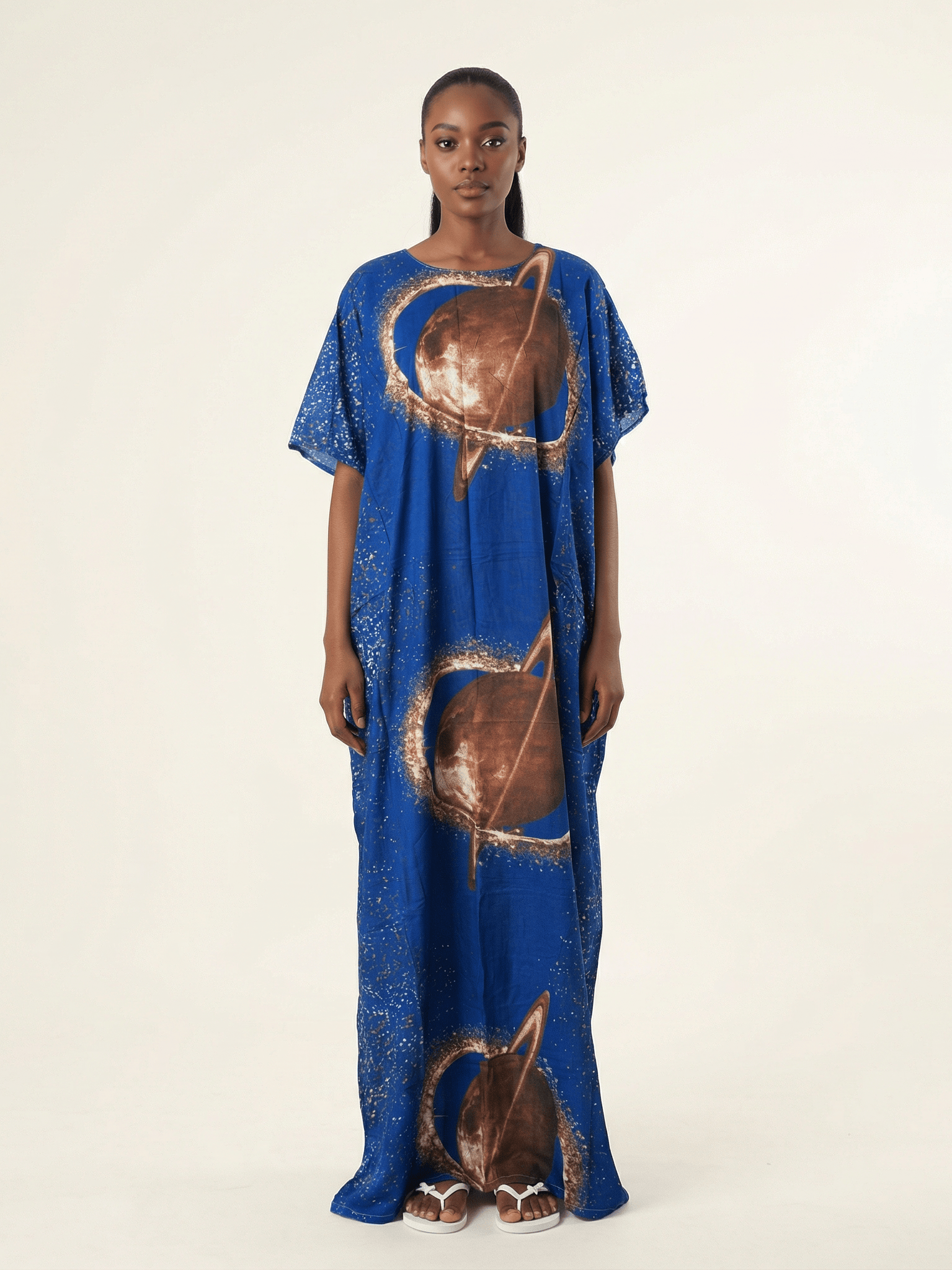 Saturn print bati dress Kabayare