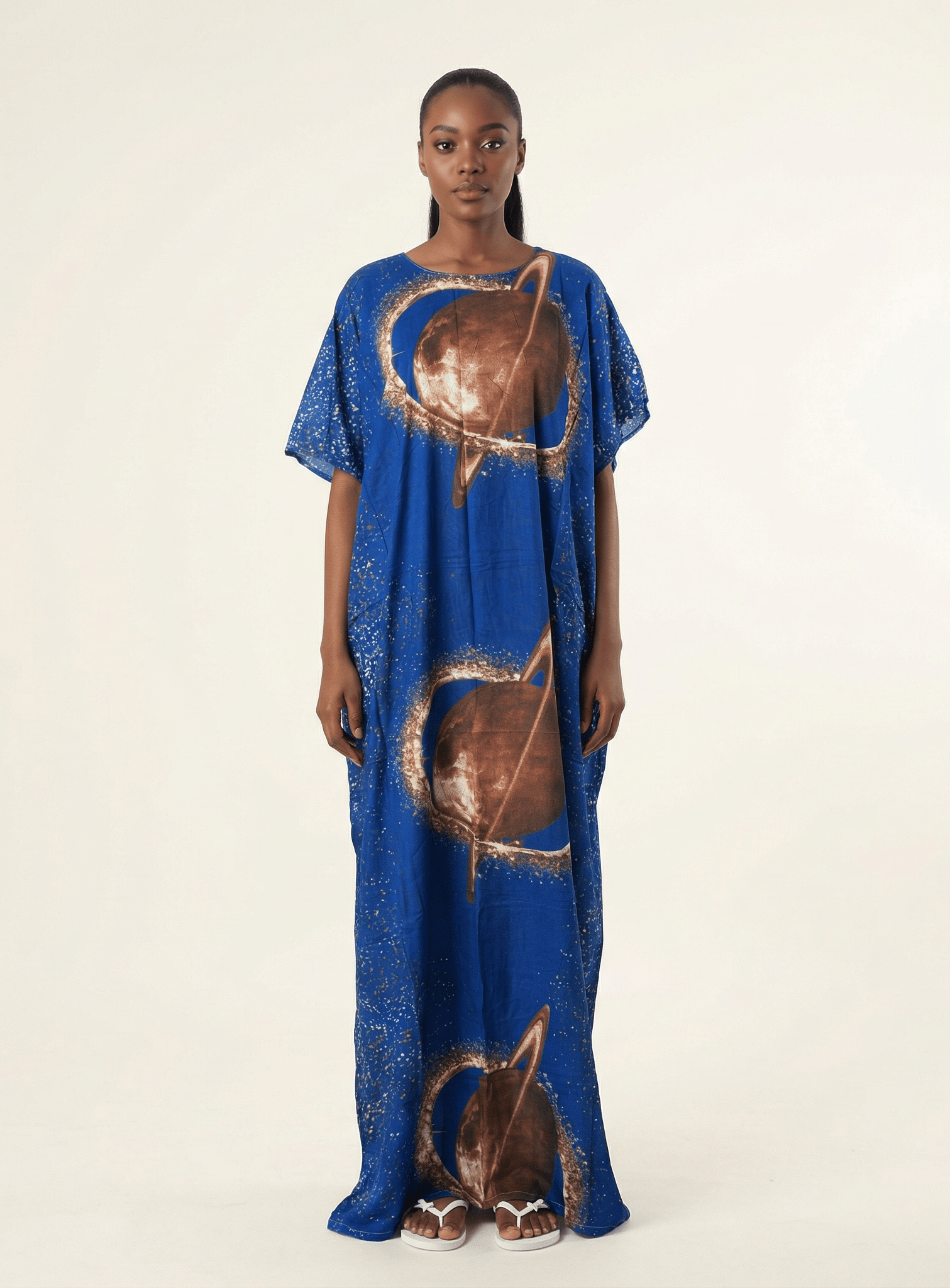 Saturn print bati dress Kabayare
