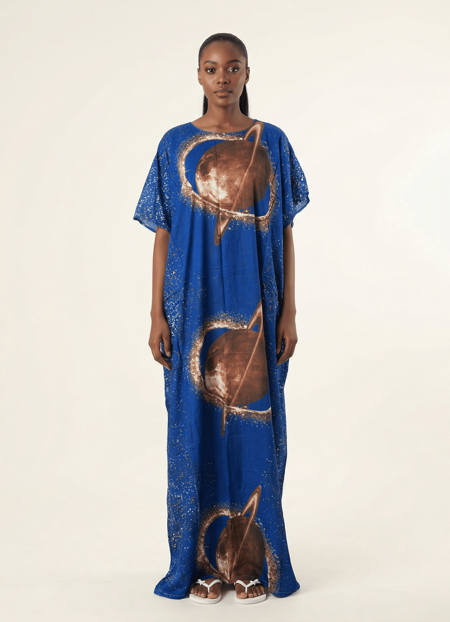 Saturn print bati dress Kabayare