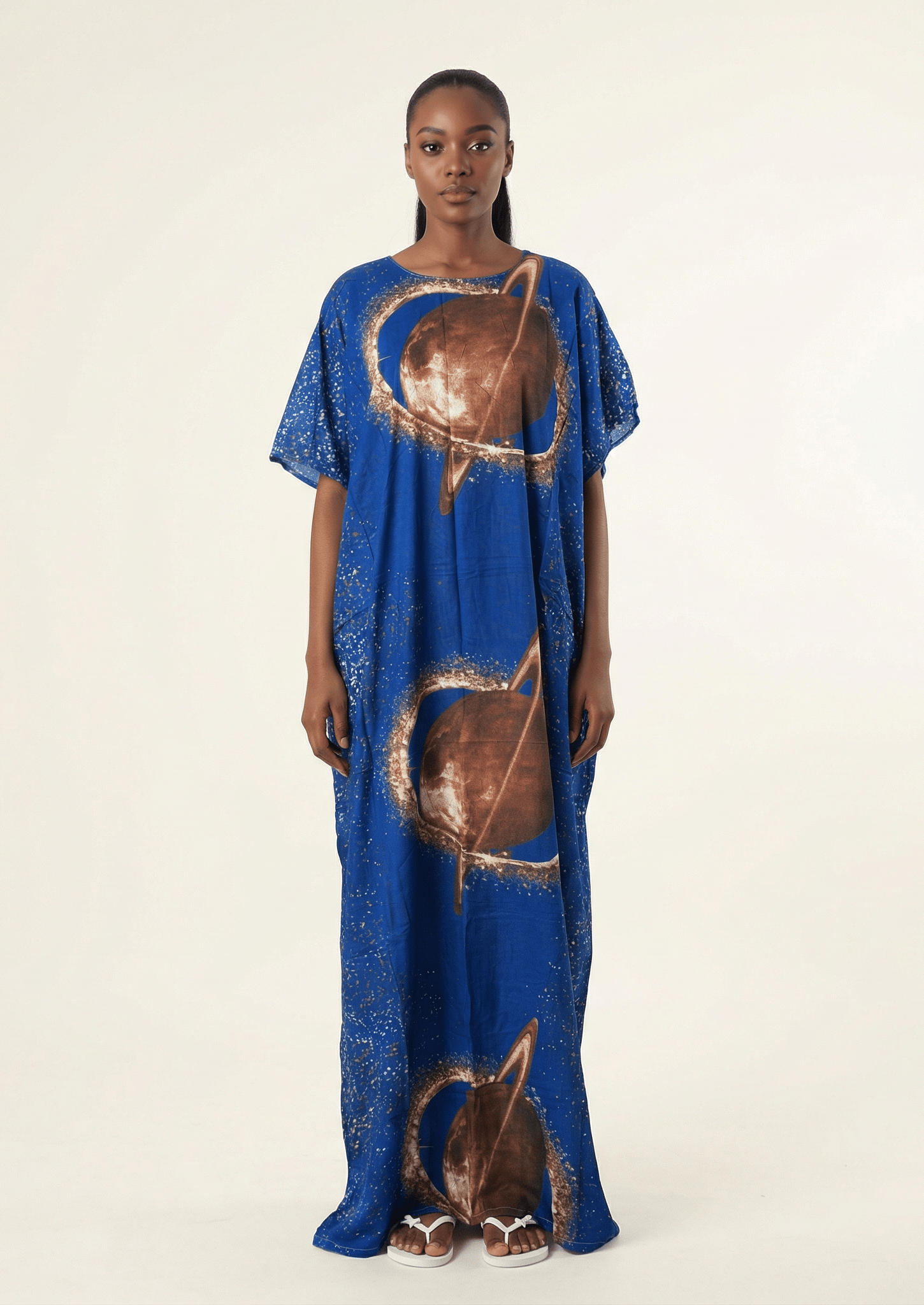 Saturn print bati dress Kabayare