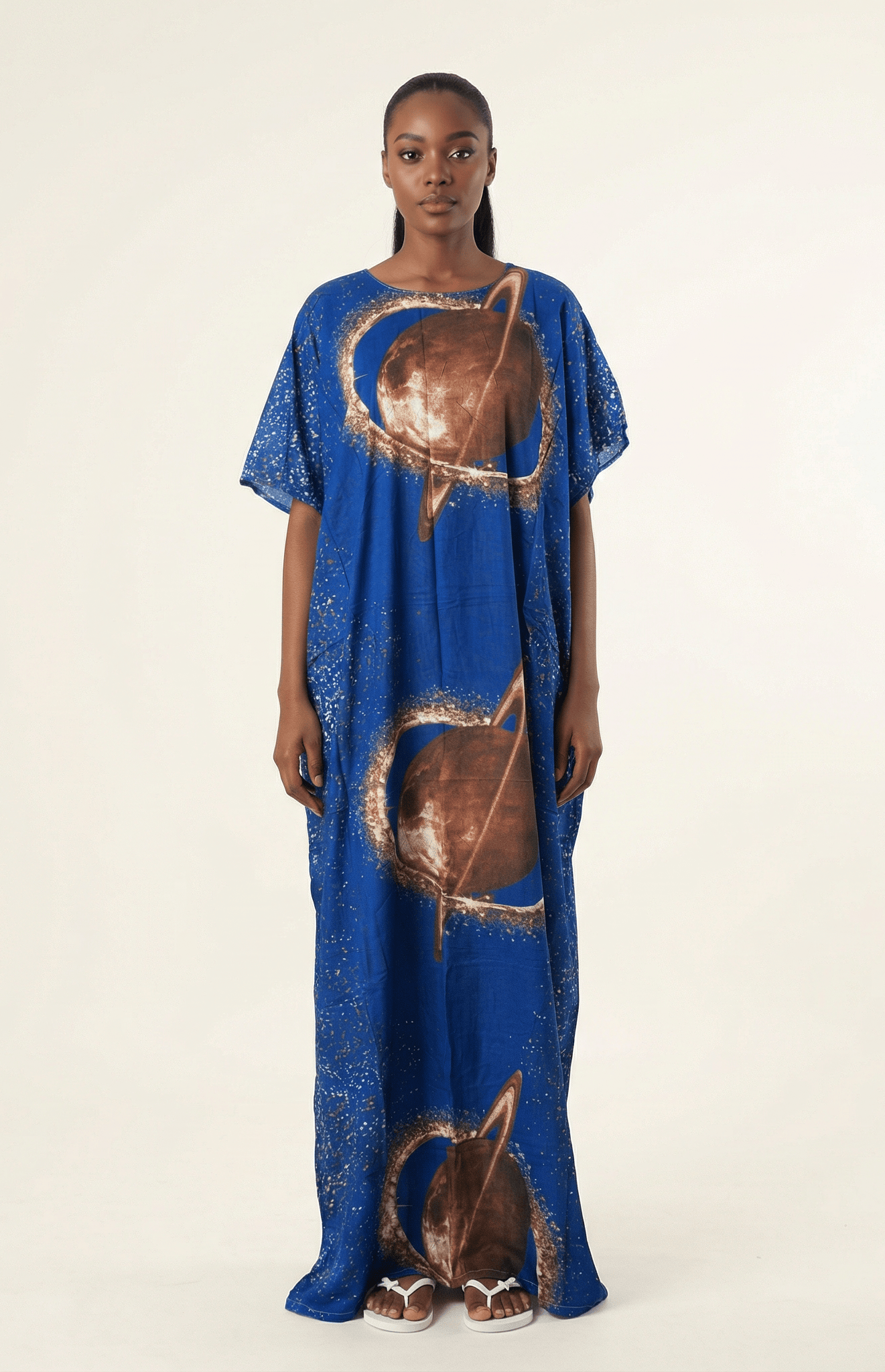 Saturn print bati dress Kabayare