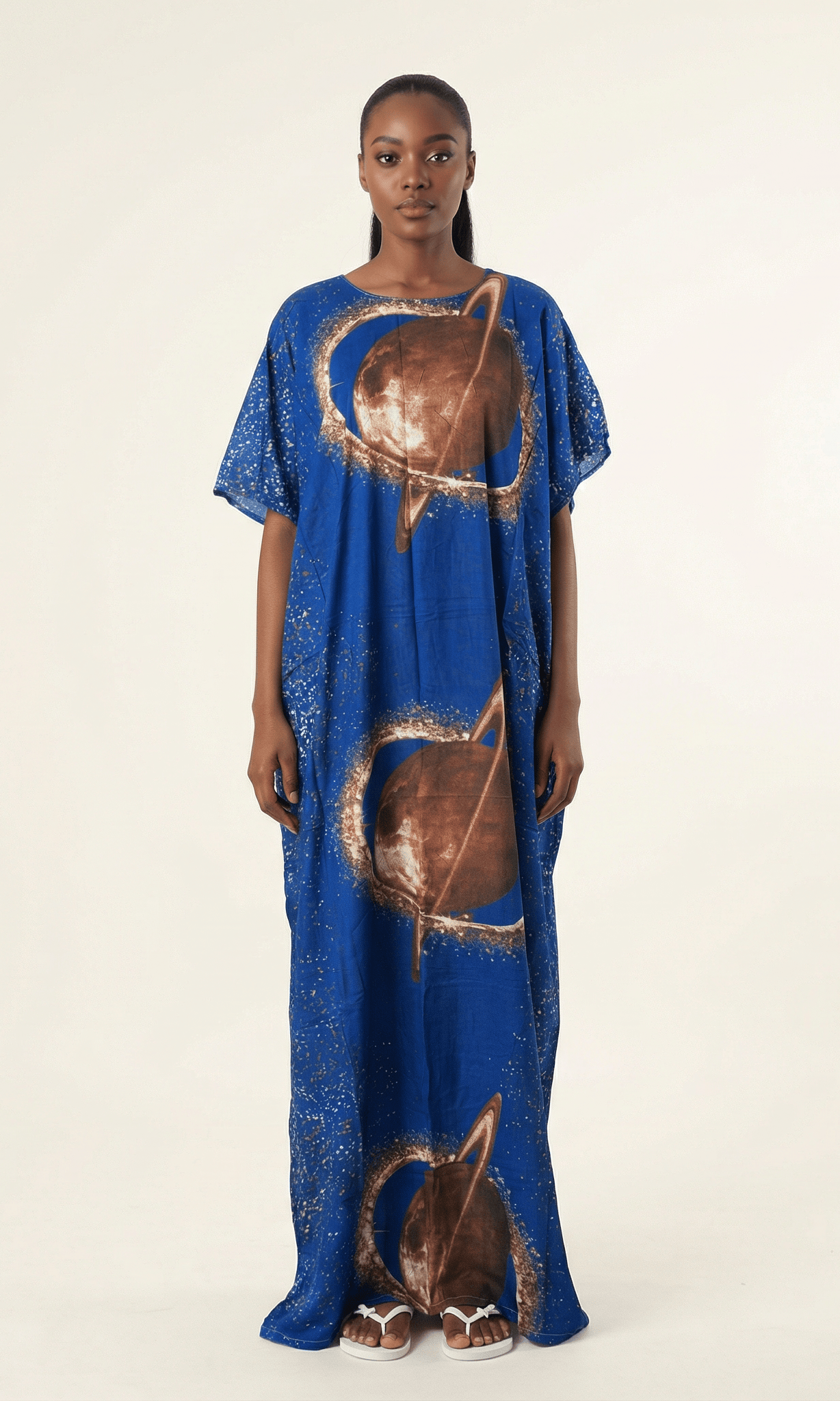 Saturn print bati dress Kabayare