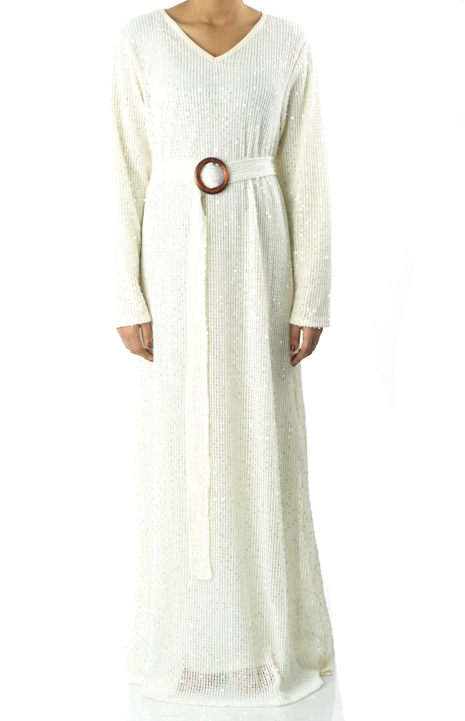 Sequin knit modest maxi dress Kabayare