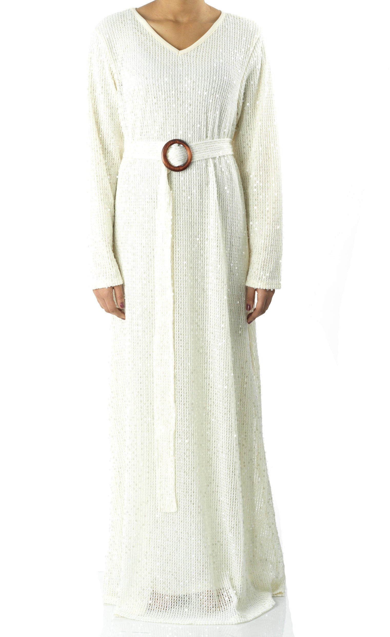 Sequin knit modest maxi dress Kabayare