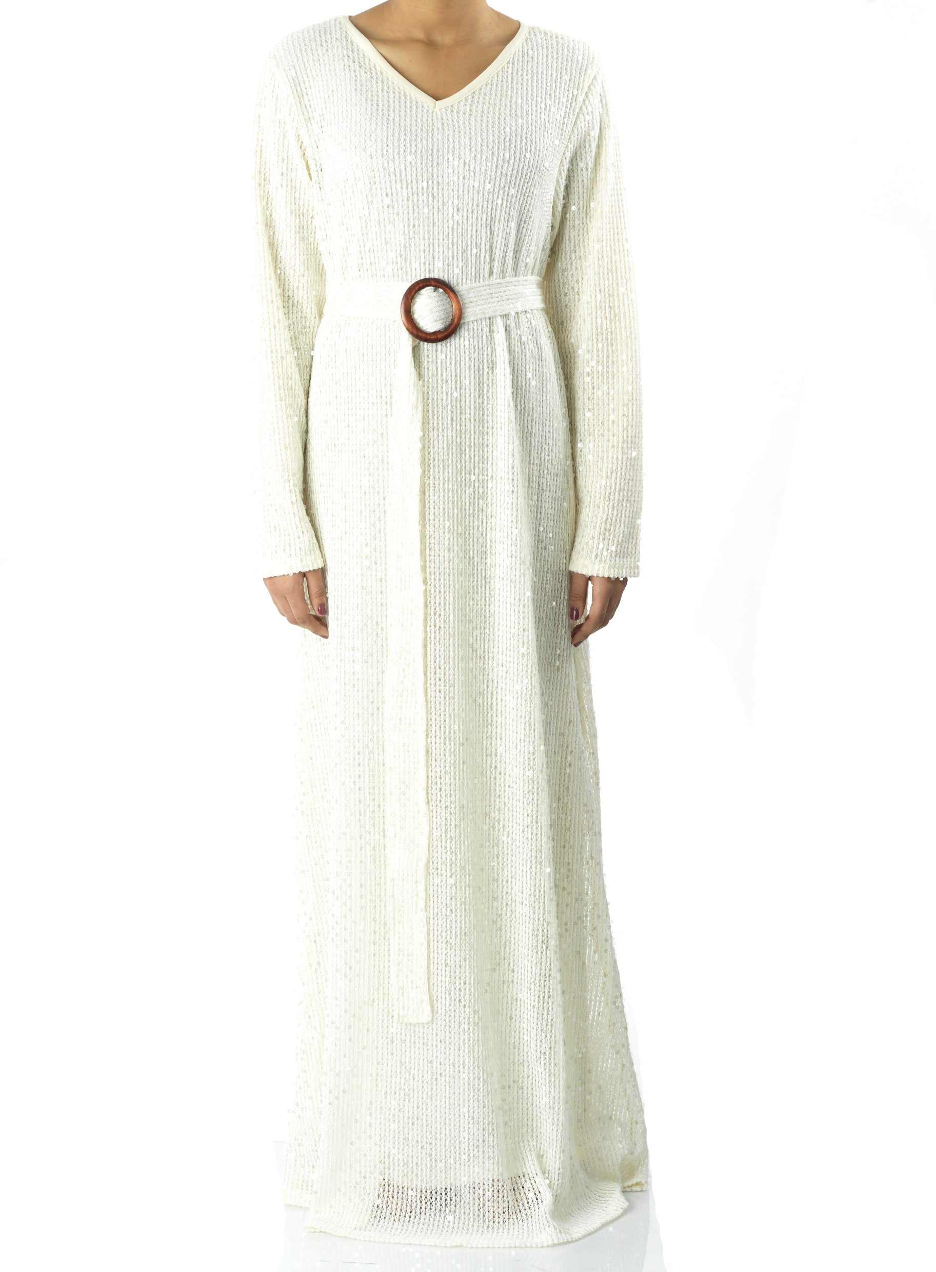 Sequin knit modest maxi dress Kabayare