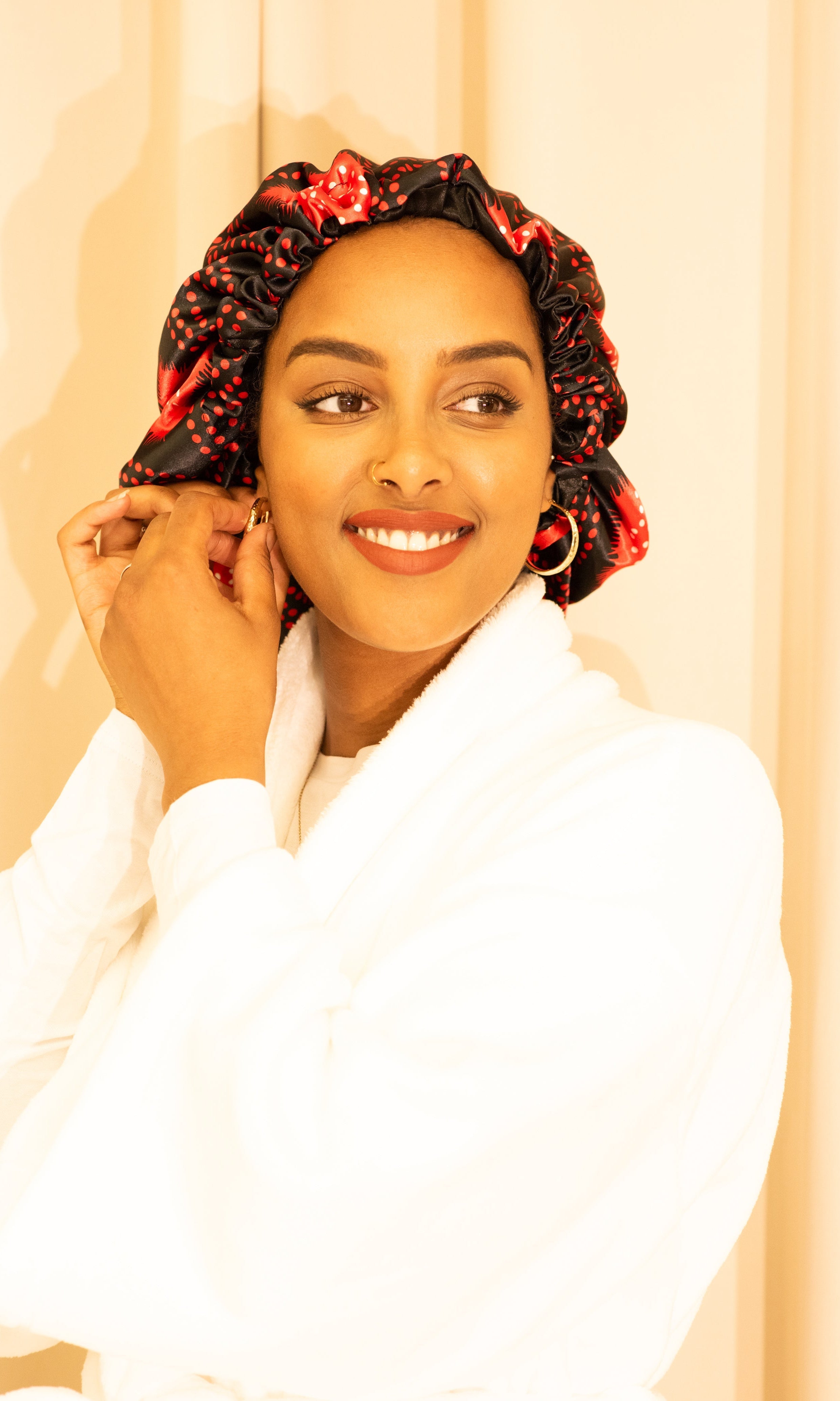 Shash print satin Bonnet Monsun Beauty