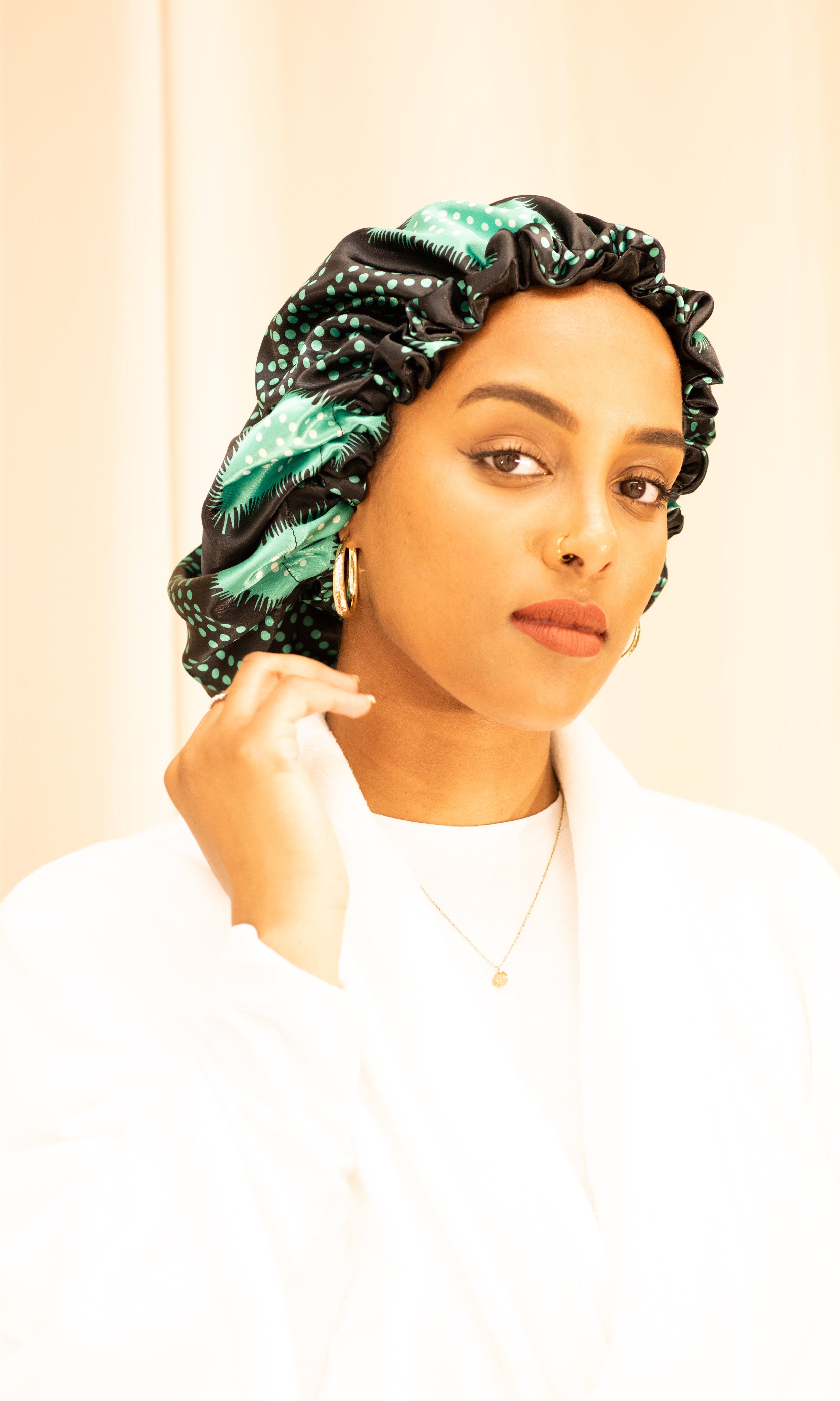 Shash print satin Bonnet Monsun Beauty