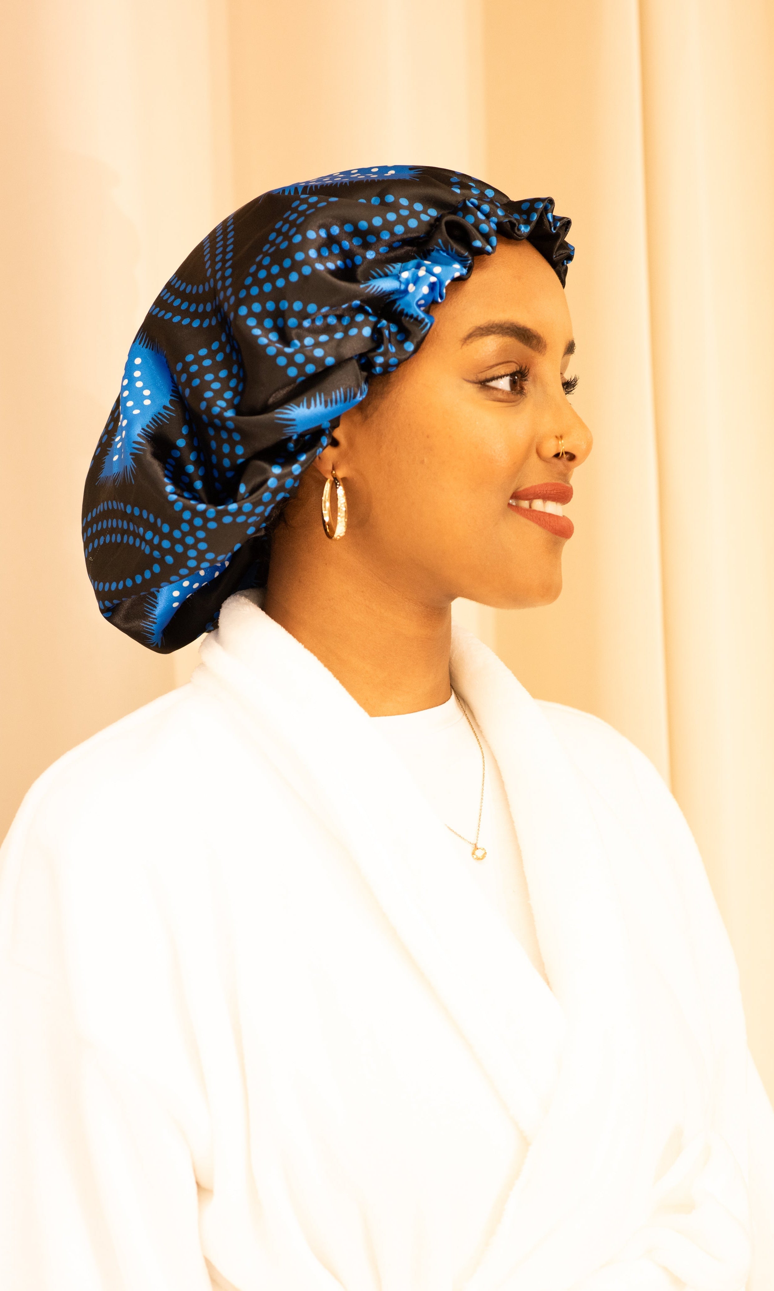 Shash print satin Bonnet Monsun Beauty