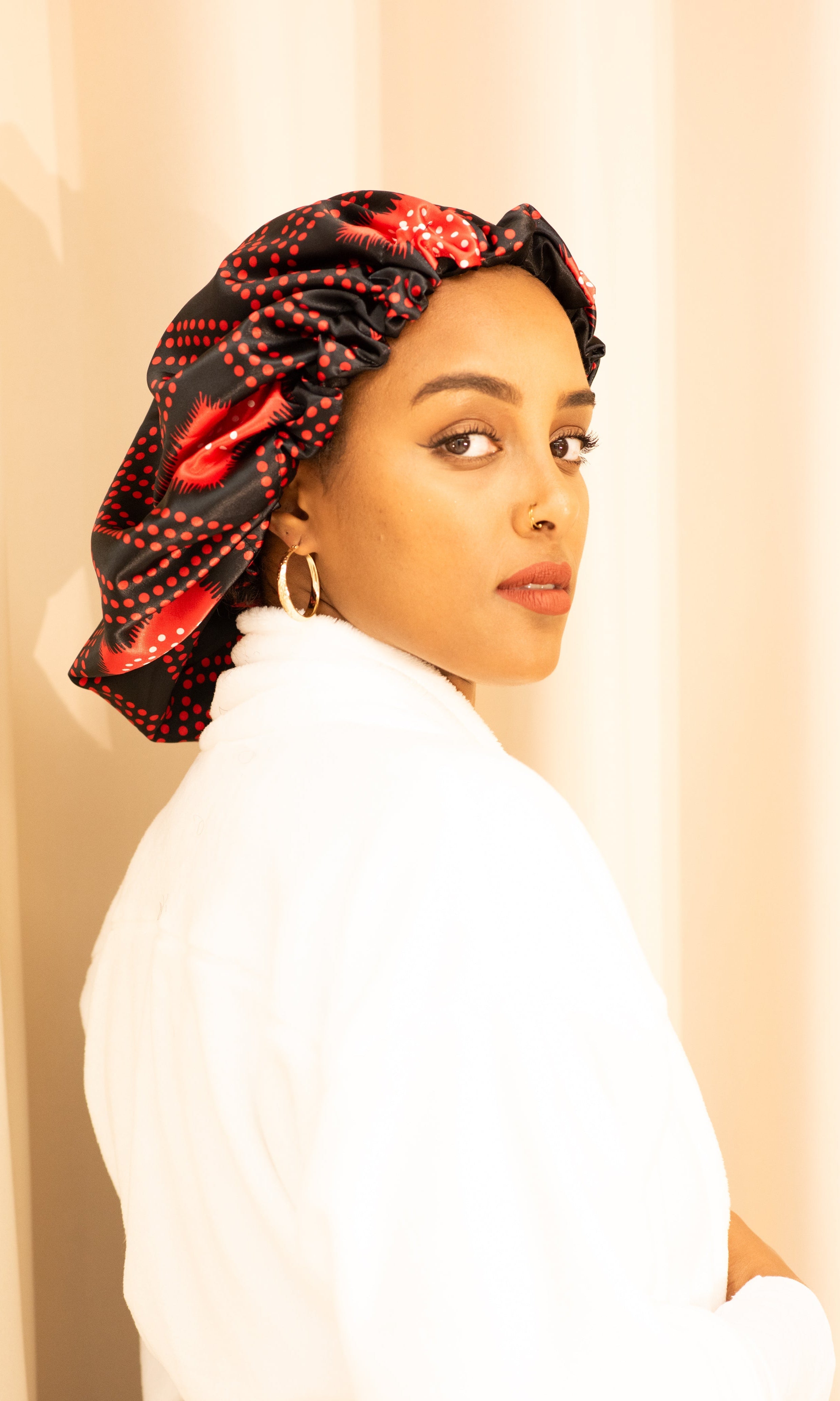 Shash print satin Bonnet Monsun Beauty