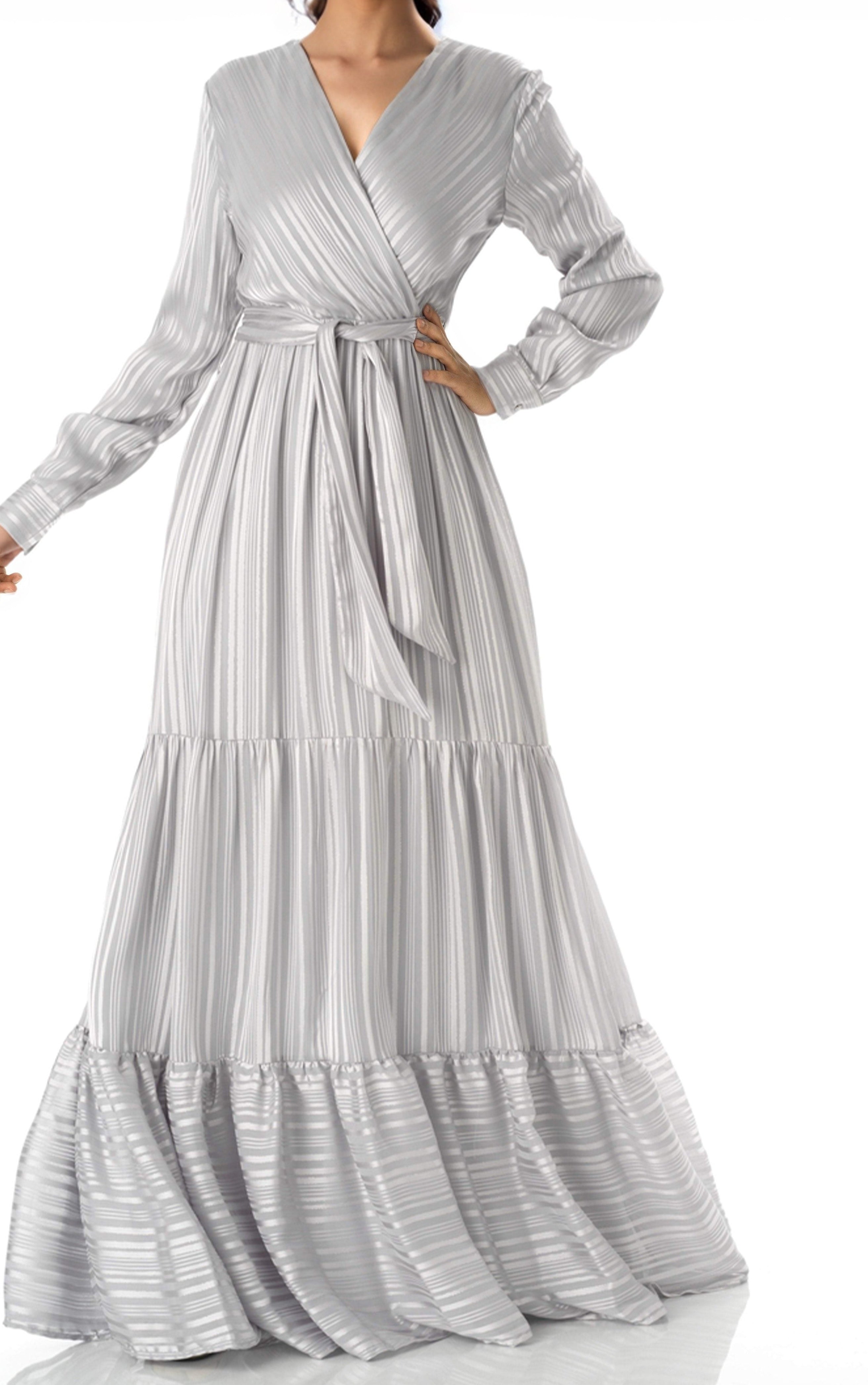 Shimmer and Shine Stripe long sleeve maxi dress Kabayare