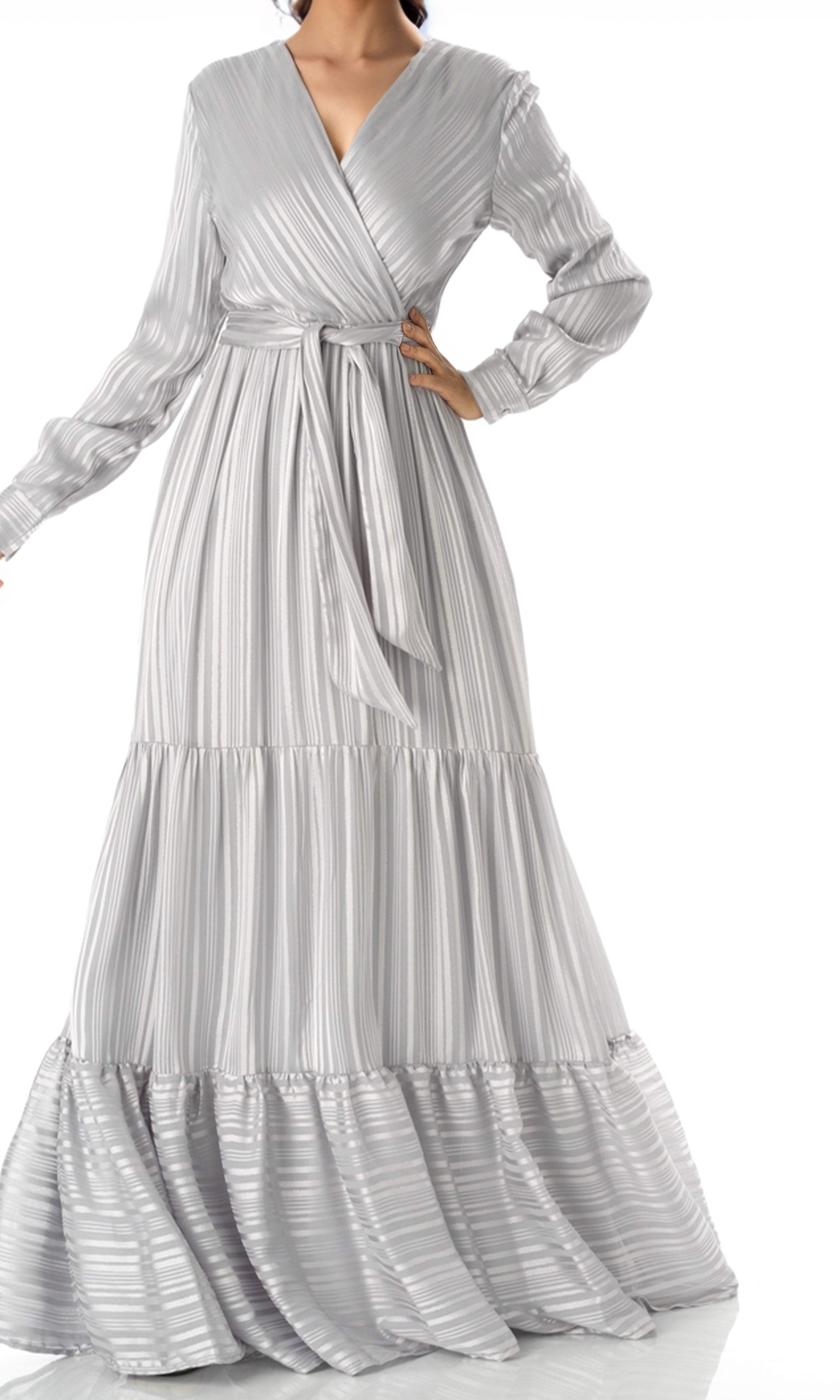 Shimmer and Shine Stripe long sleeve maxi dress Kabayare