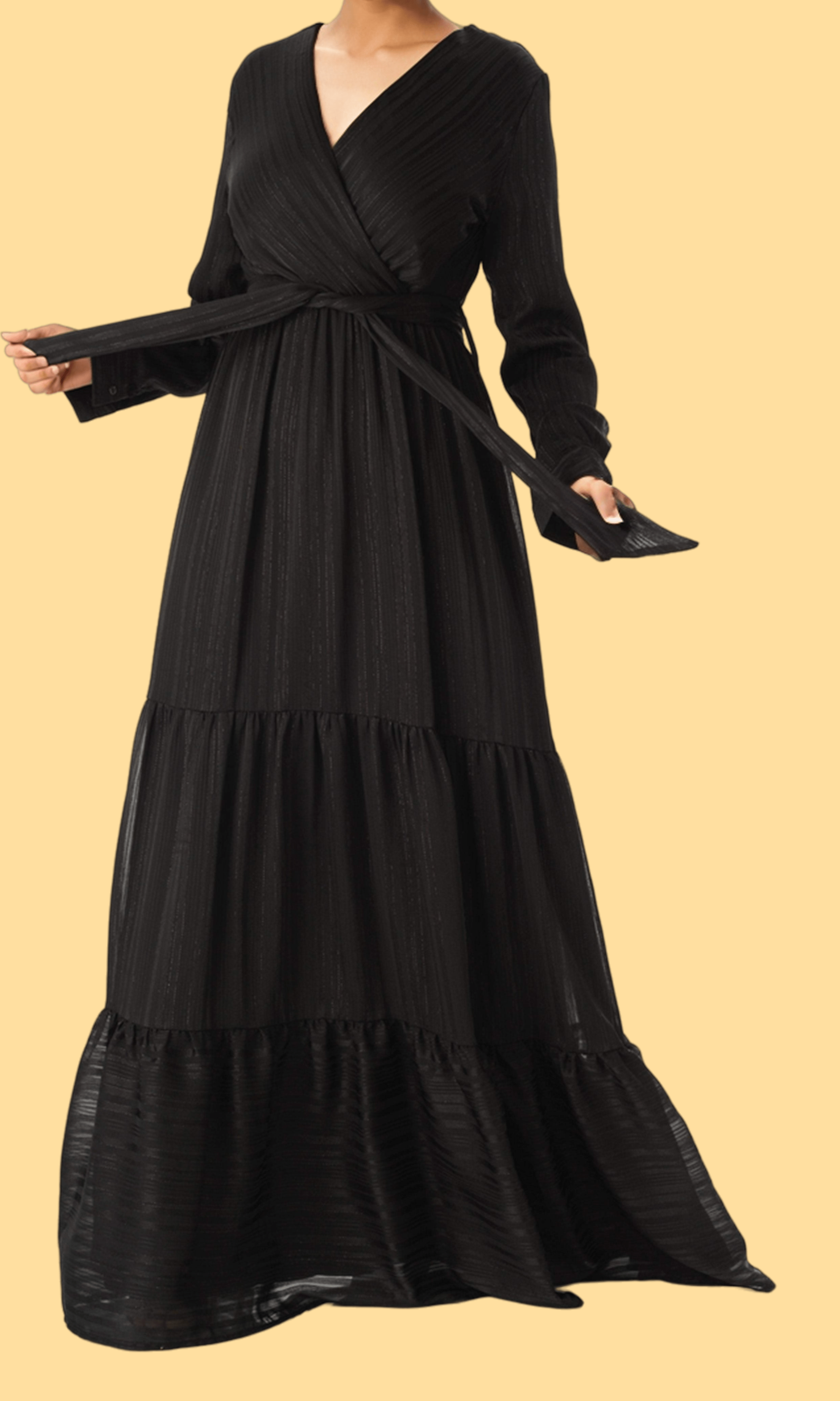 Shimmer and Shine Stripe long sleeve maxi dress Kabayare