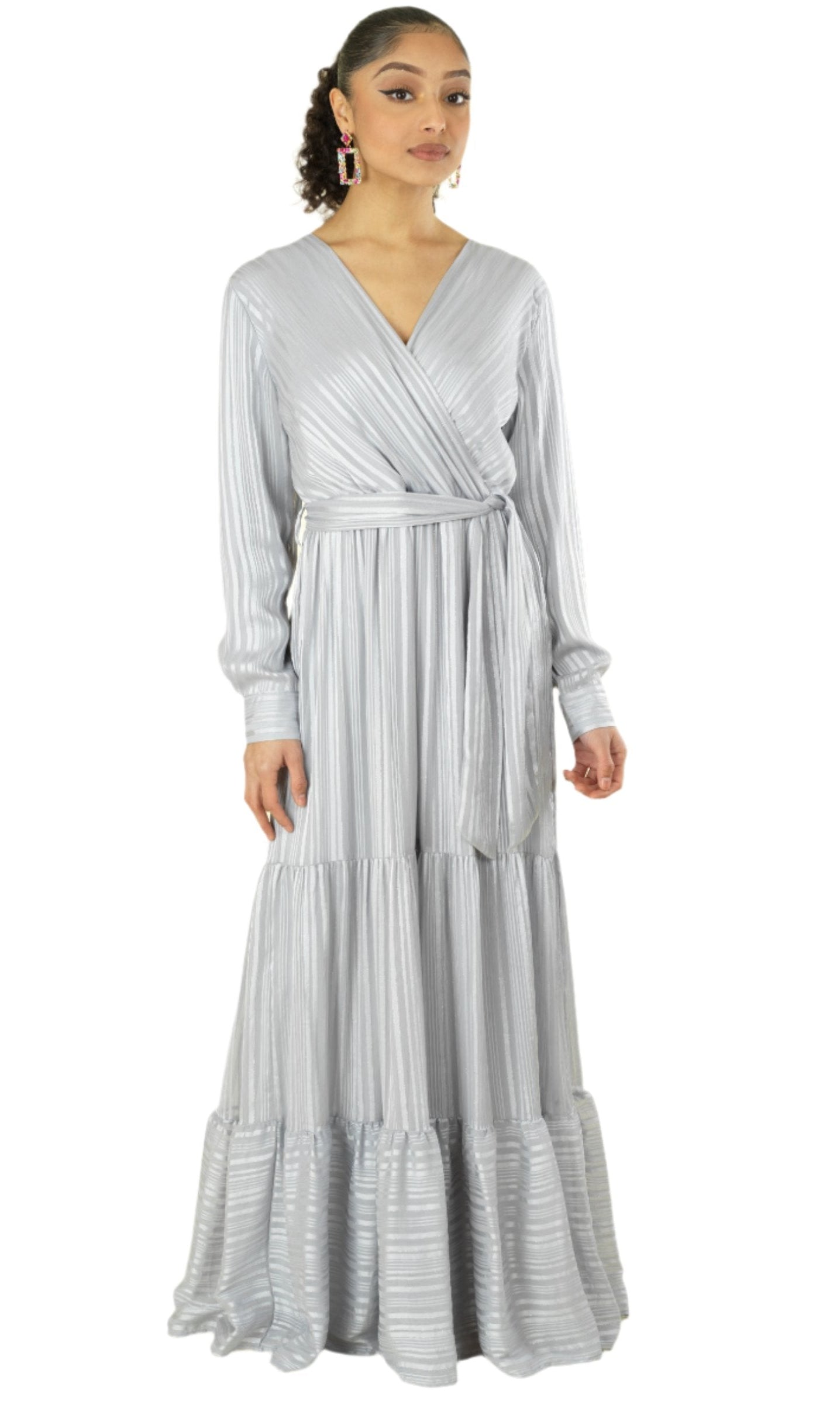 Shimmer and Shine Stripe long sleeve maxi dress Kabayare