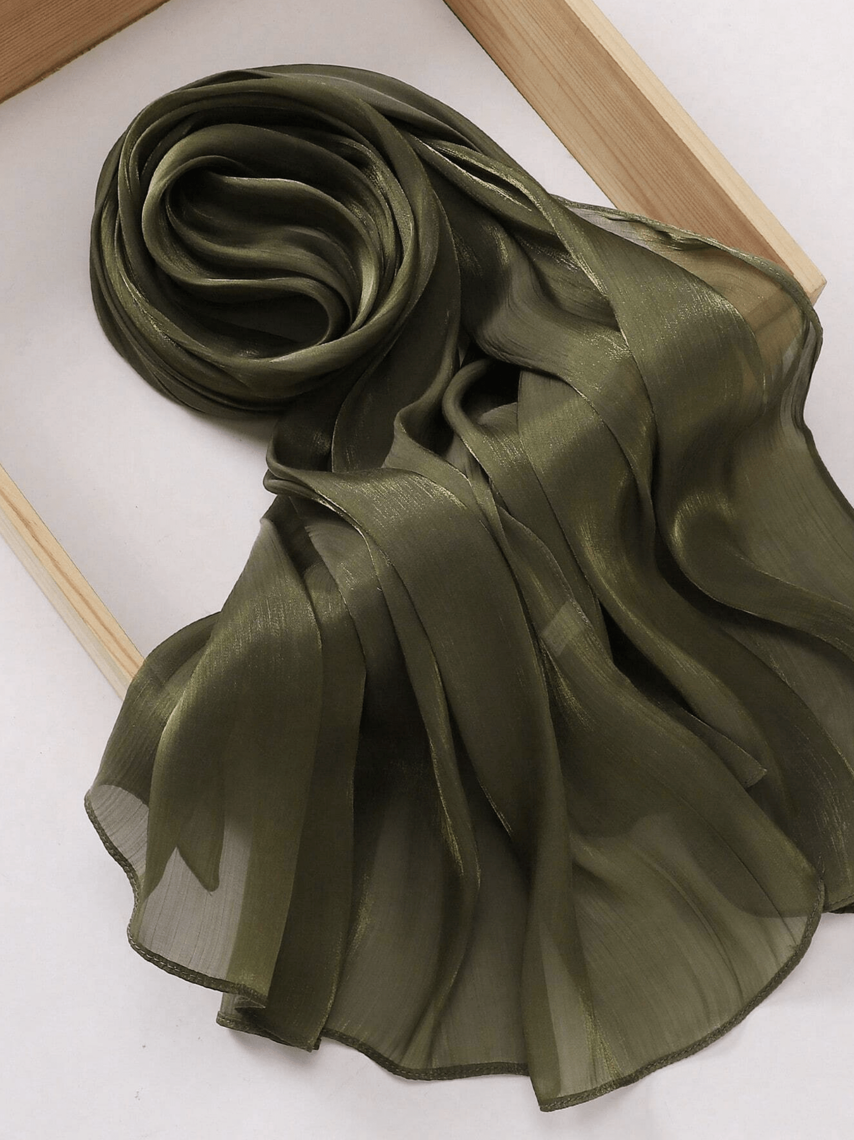 Shimmering Silk Chiffon hijab Kabayare