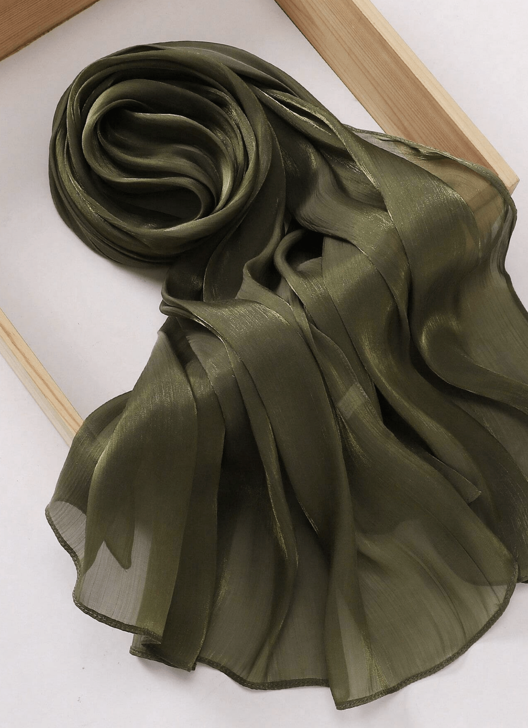 Shimmering Silk Chiffon hijab Kabayare