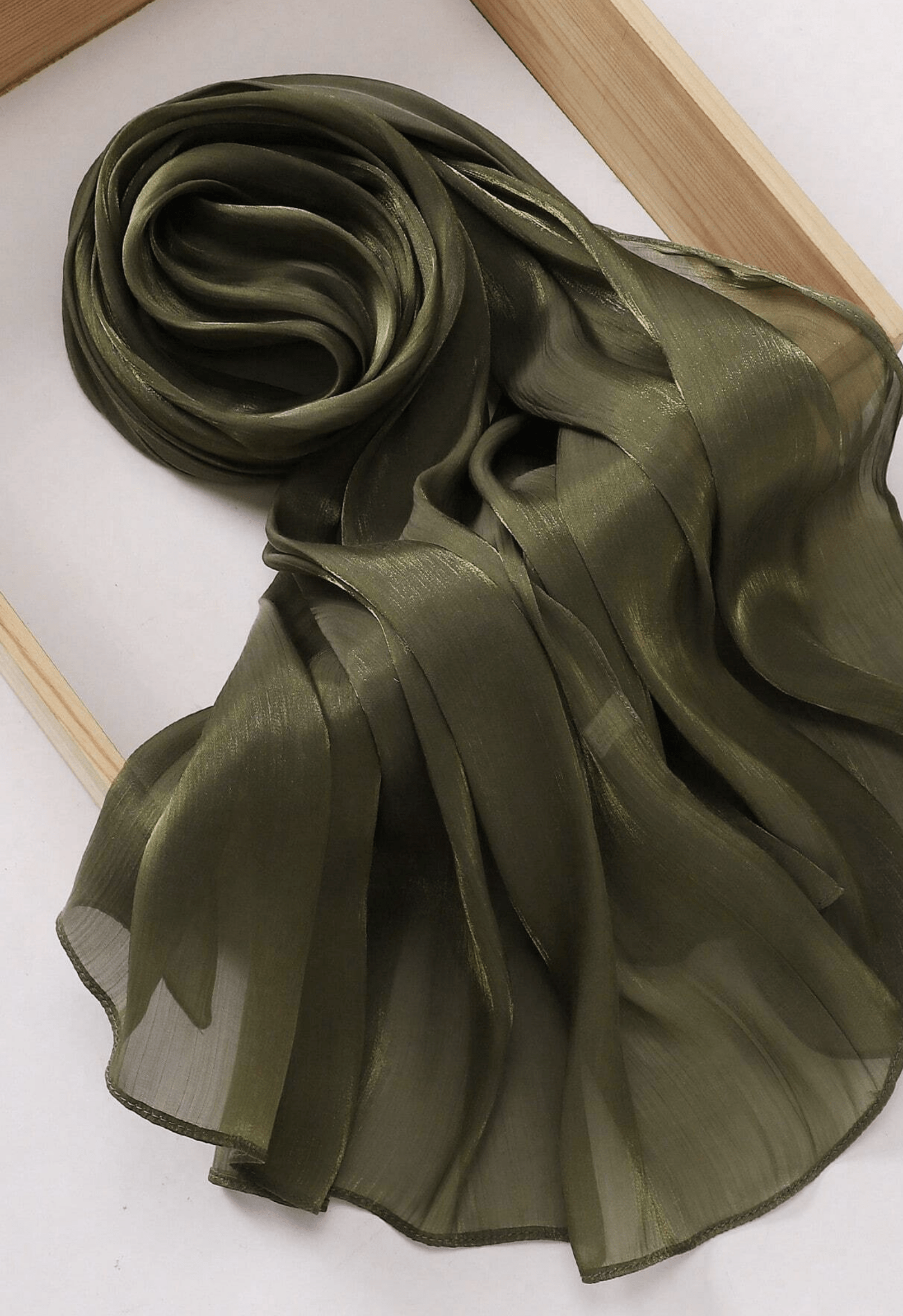 Shimmering Silk Chiffon hijab Kabayare