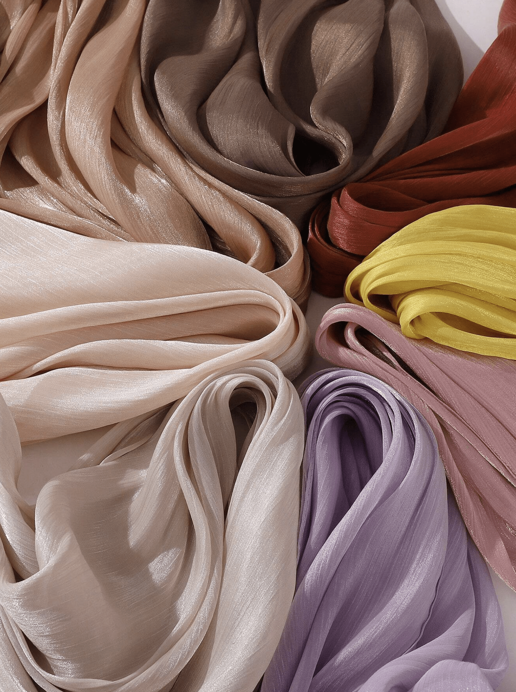 Shimmering Silk Chiffon hijab Kabayare