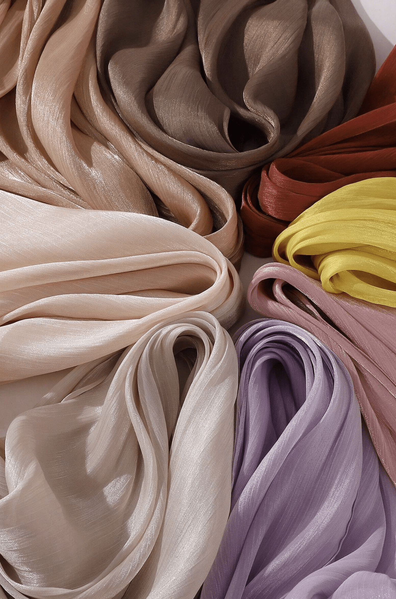 Shimmering Silk Chiffon hijab Kabayare