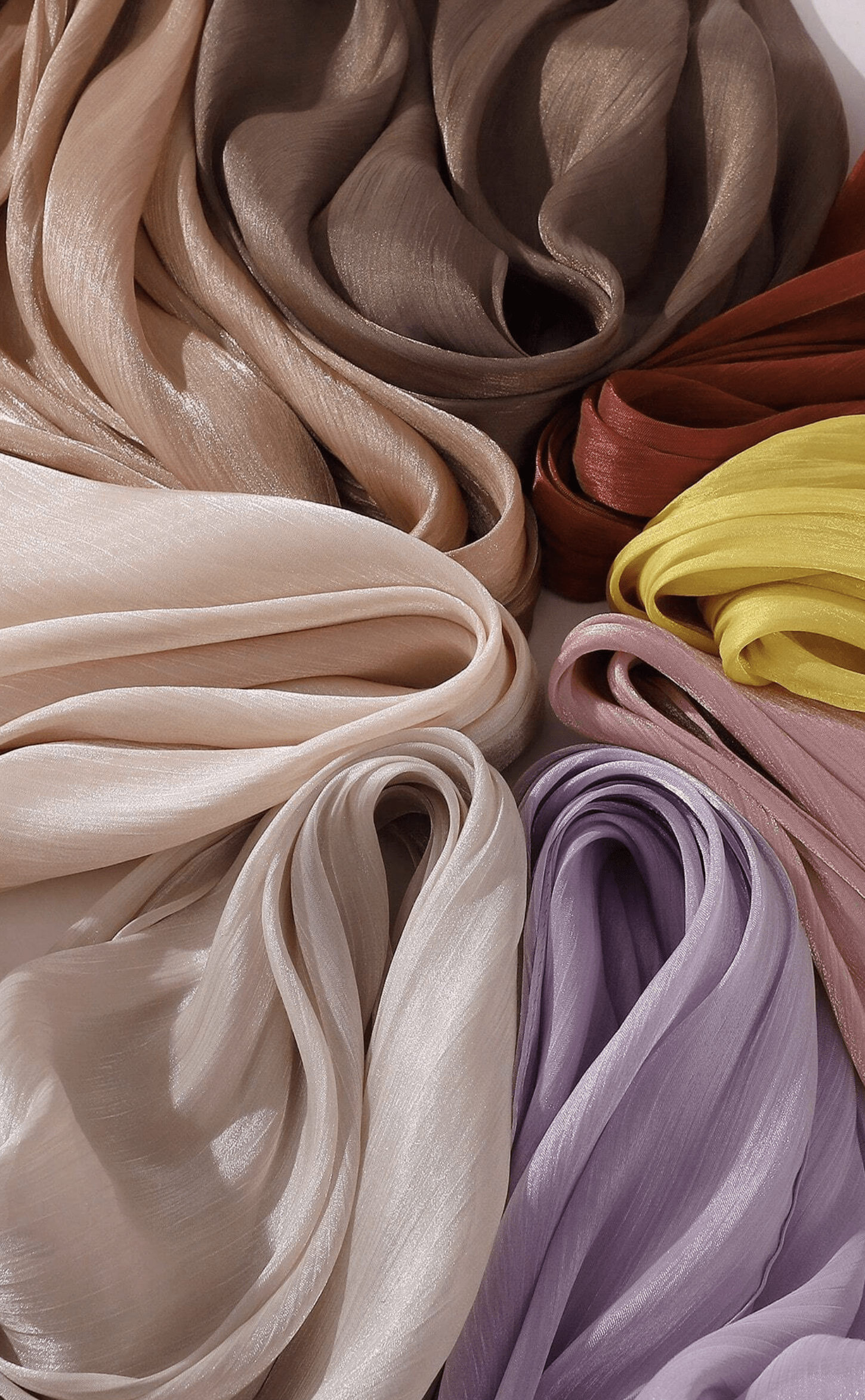 Shimmering Silk Chiffon hijab Kabayare