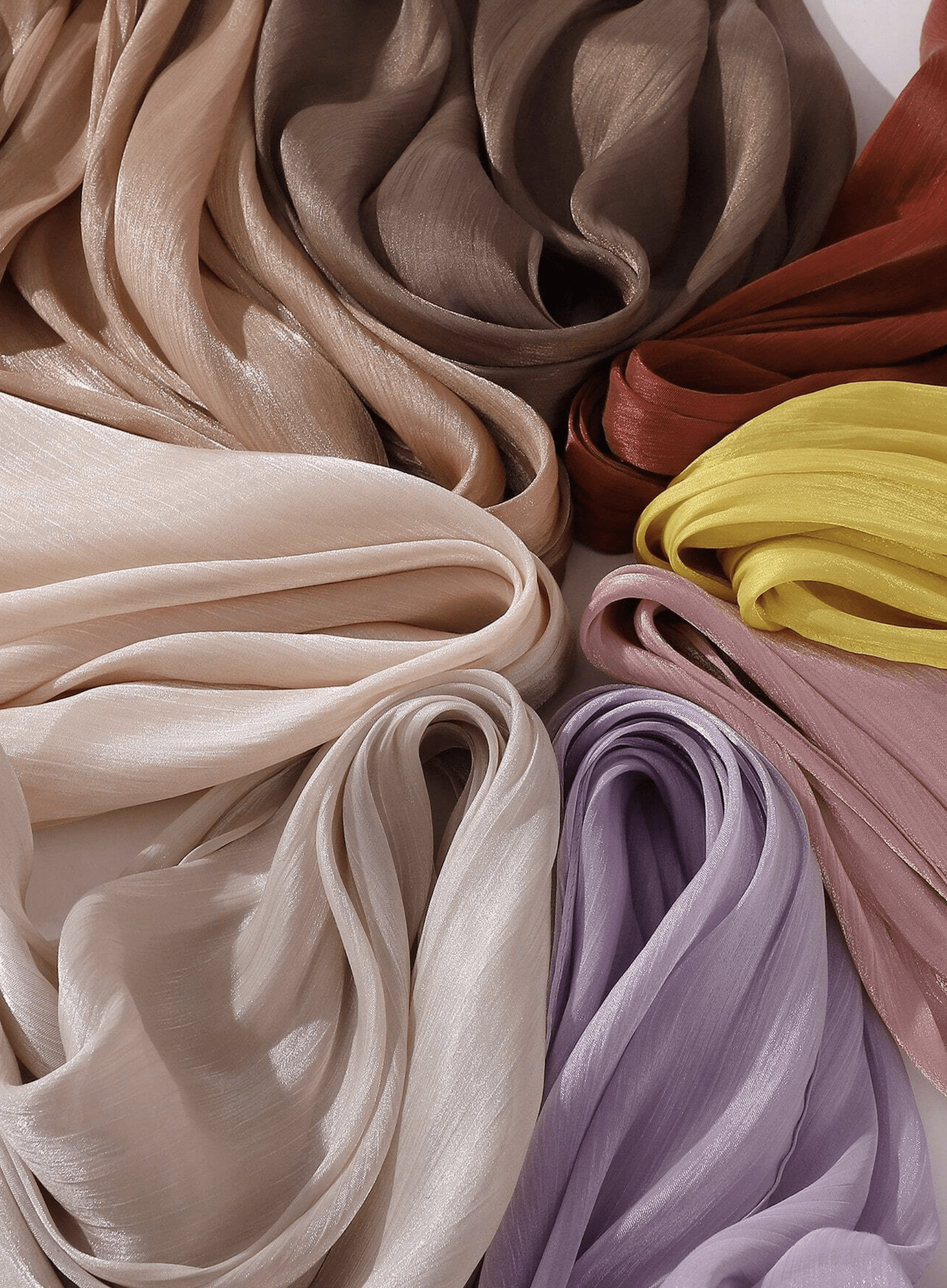 Shimmering Silk Chiffon hijab Kabayare