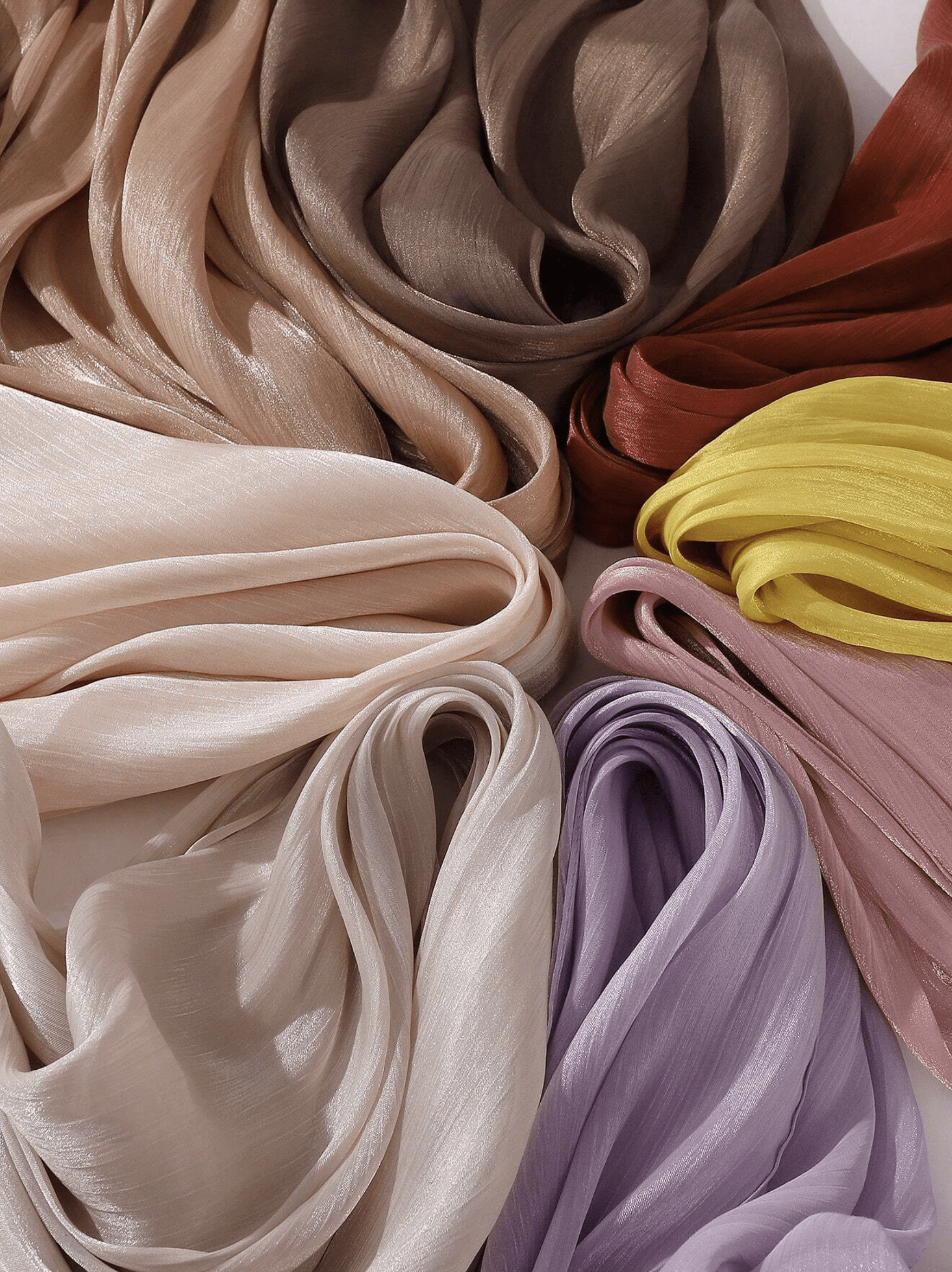 Shimmering Silk Chiffon hijab Kabayare