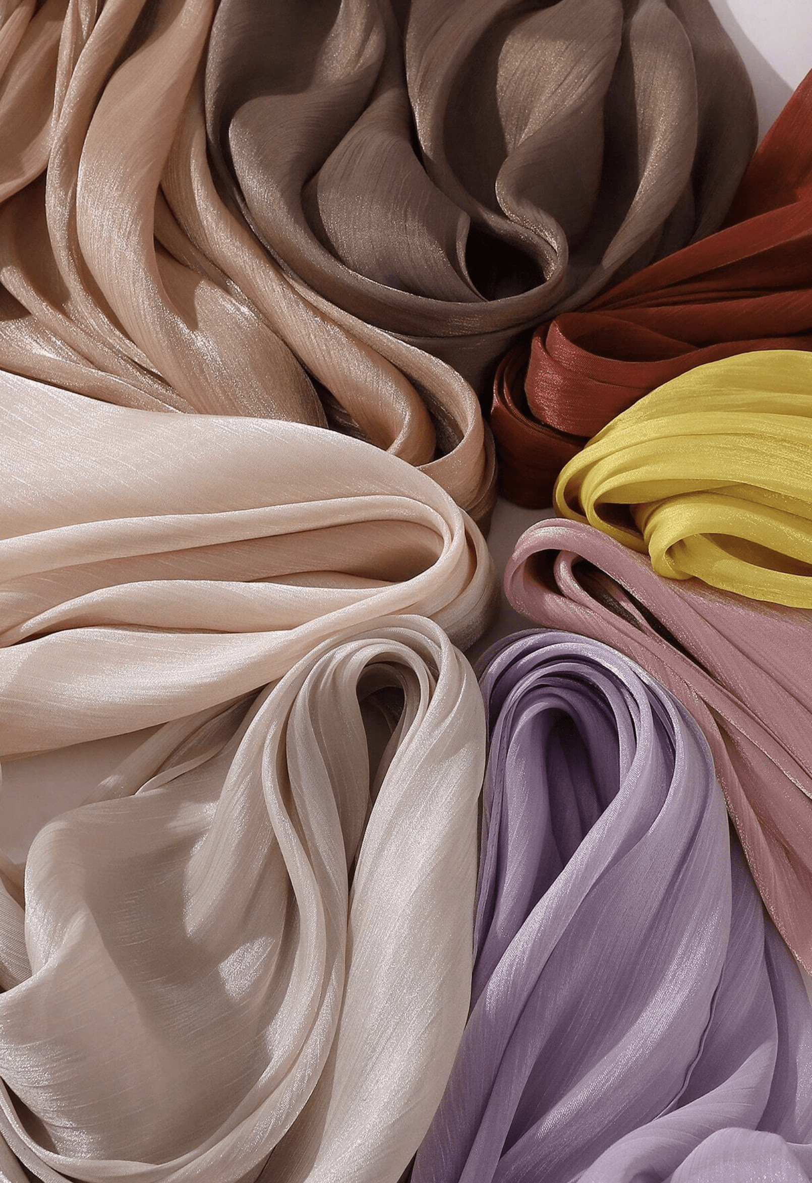 Shimmering Silk Chiffon hijab Kabayare