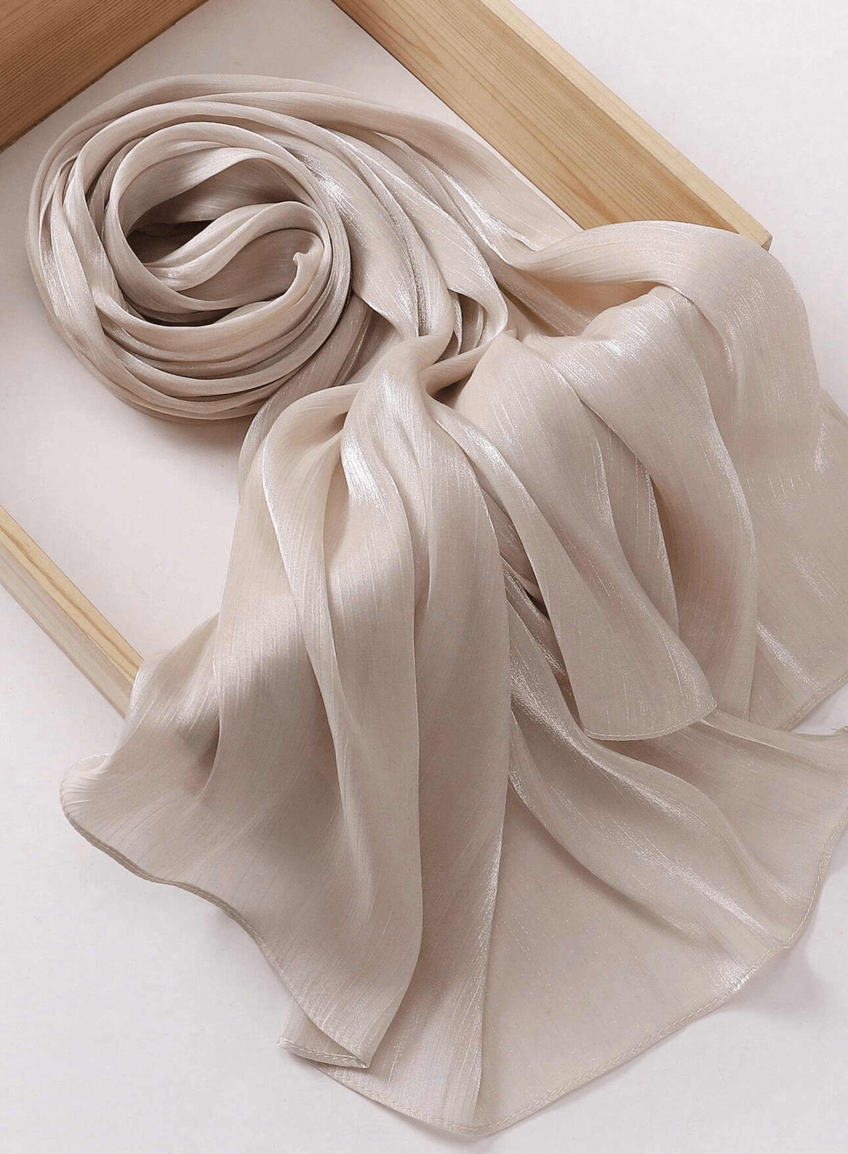 Shimmering Silk Chiffon hijab Kabayare