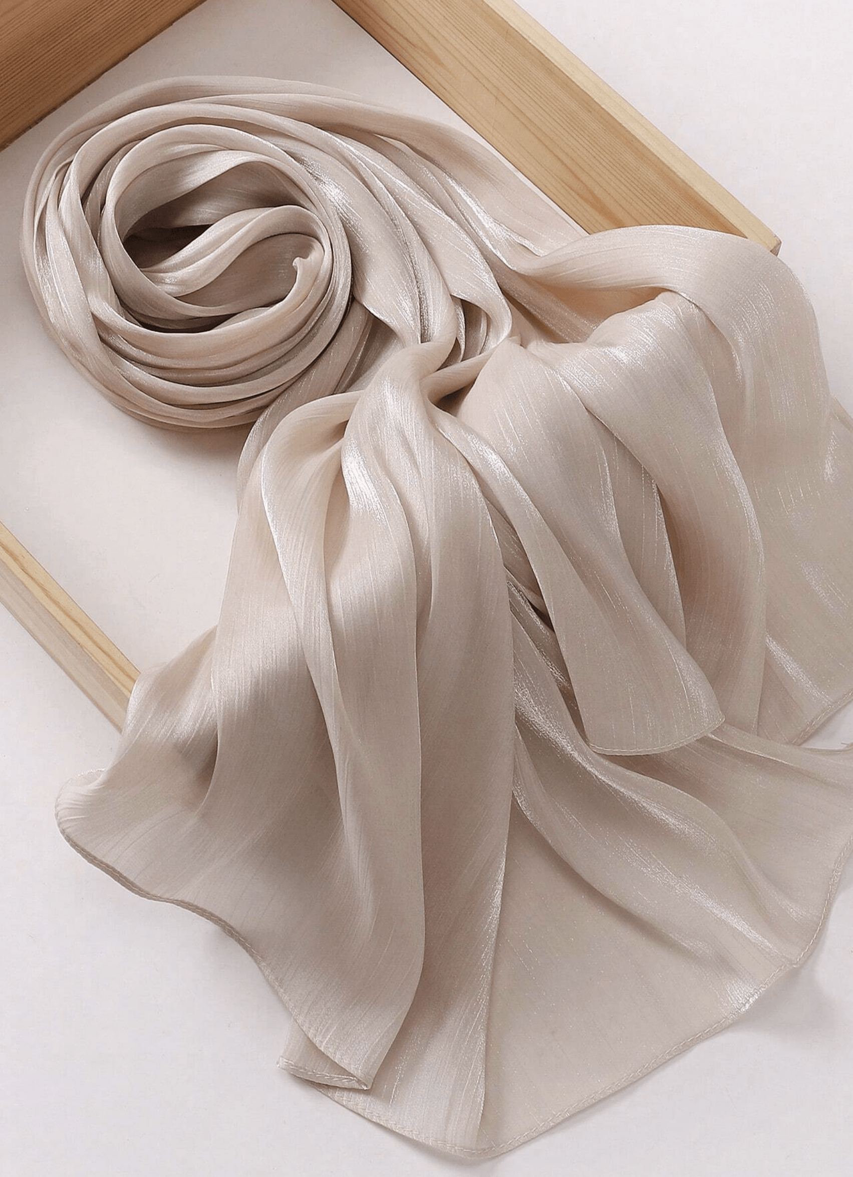Shimmering Silk Chiffon hijab Kabayare