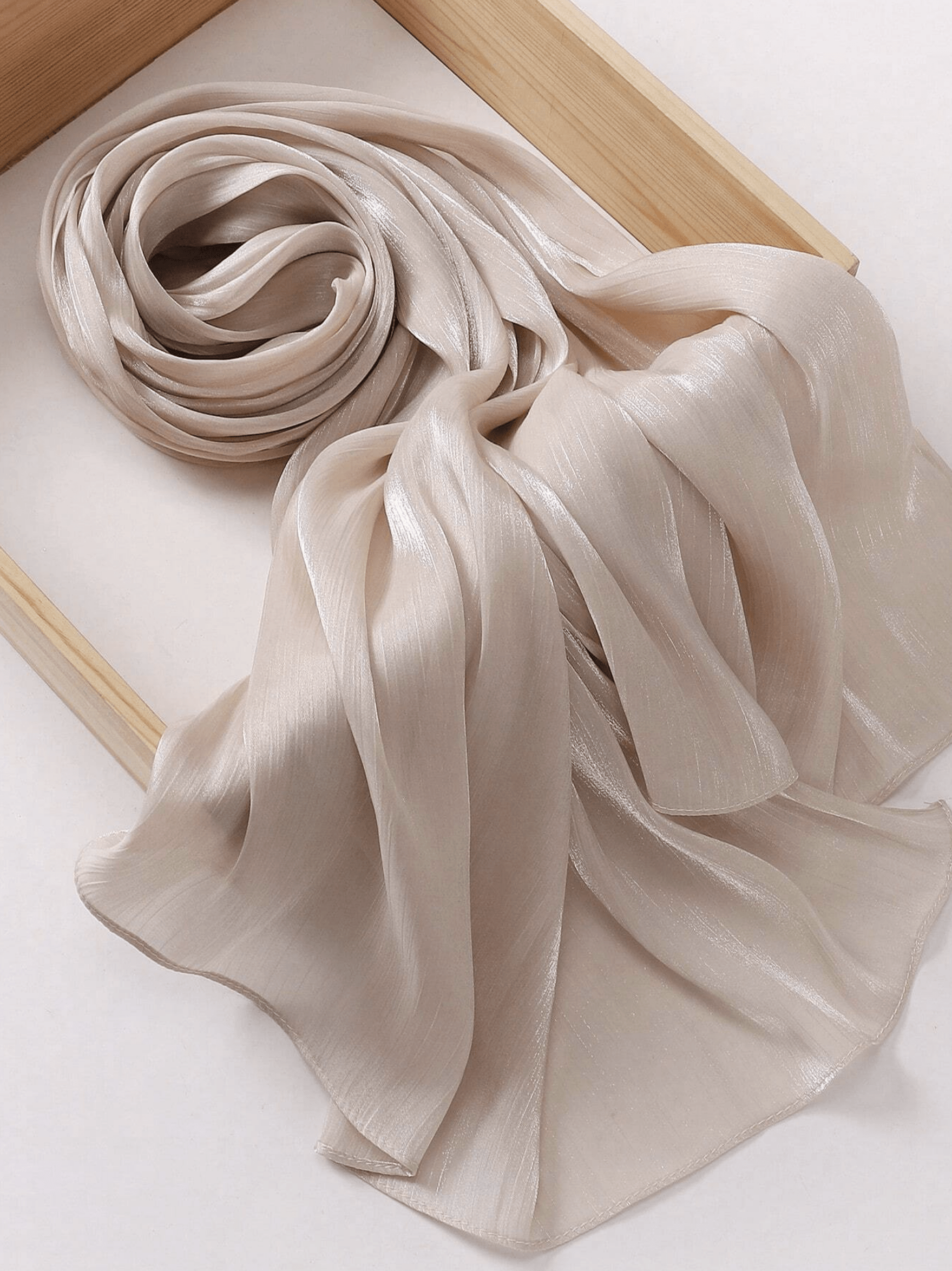 Shimmering Silk Chiffon hijab Kabayare