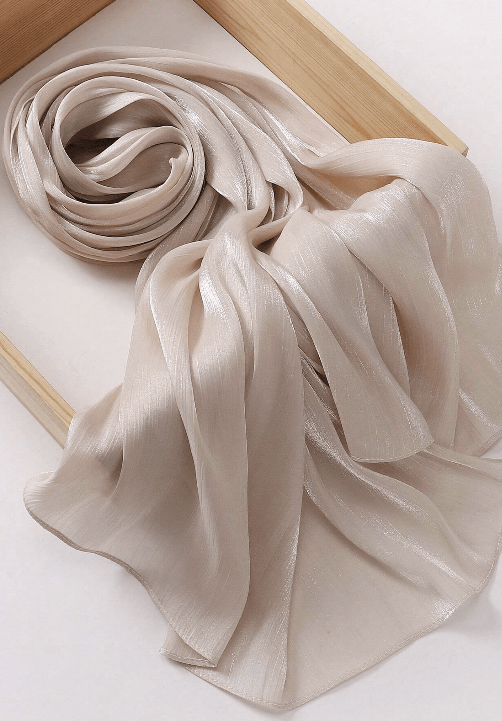 Shimmering Silk Chiffon hijab Kabayare