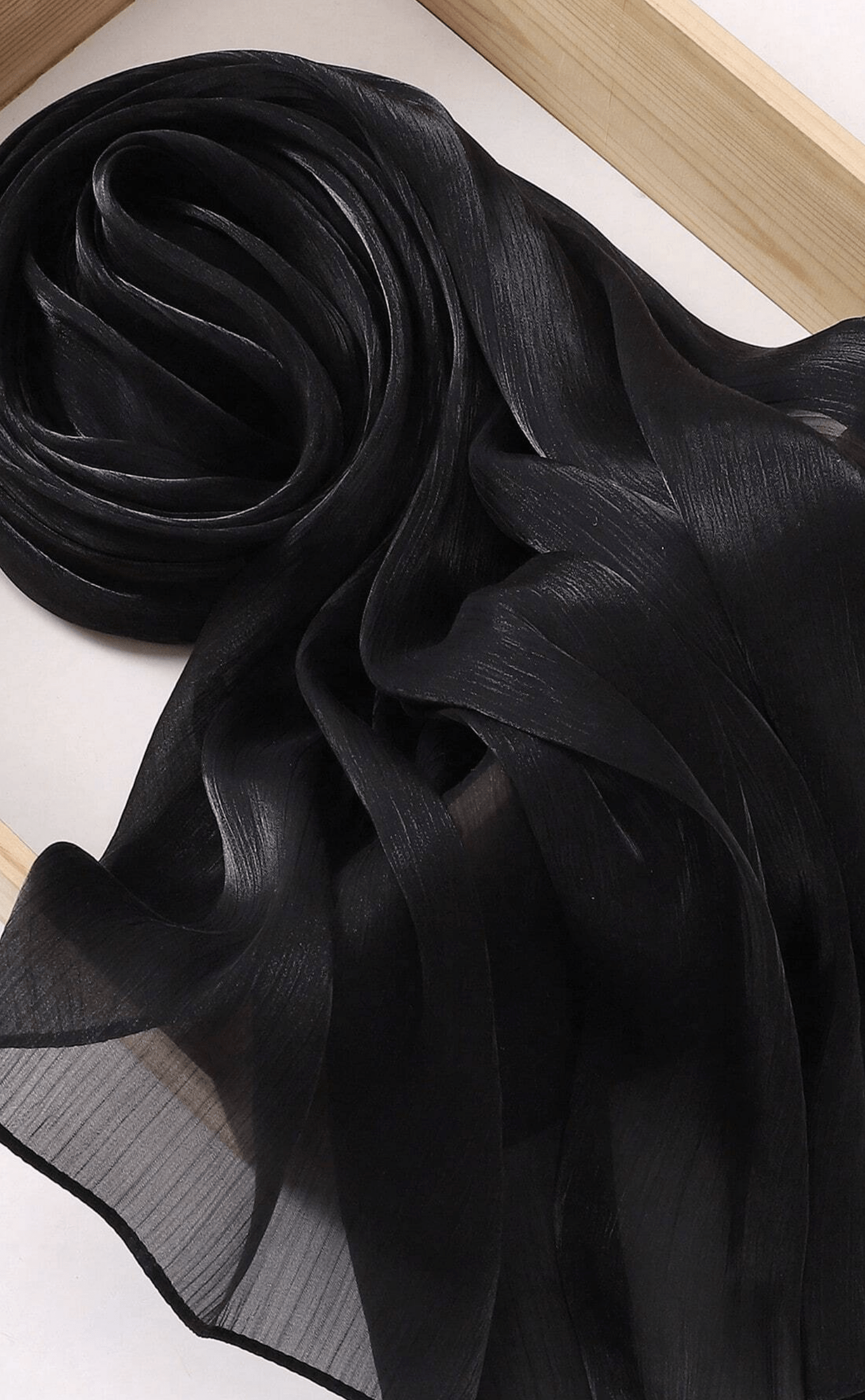 Shimmering Silk Chiffon hijab Kabayare