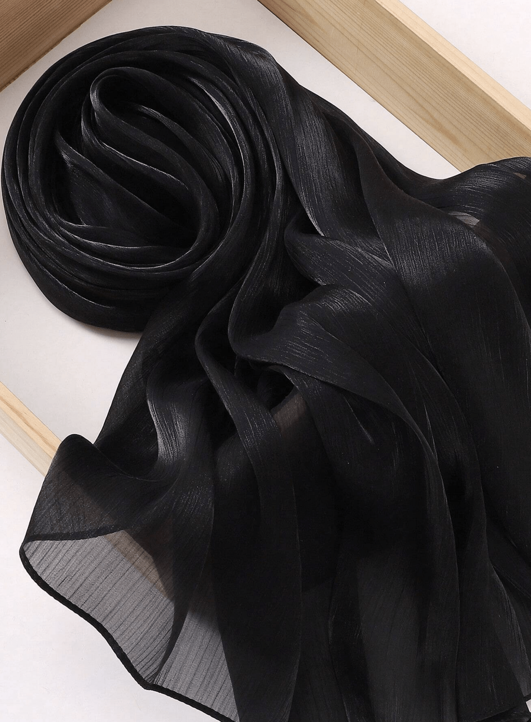 Shimmering Silk Chiffon hijab Kabayare