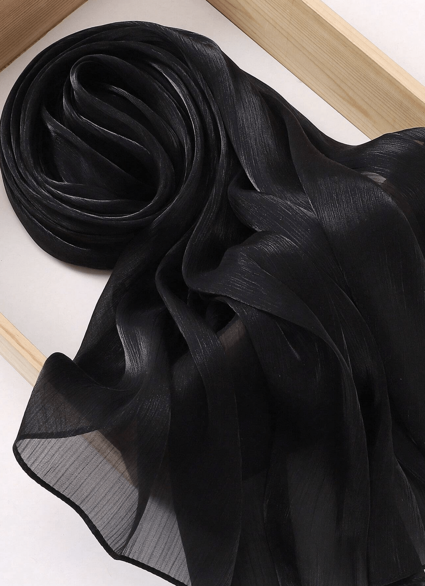 Shimmering Silk Chiffon hijab Kabayare