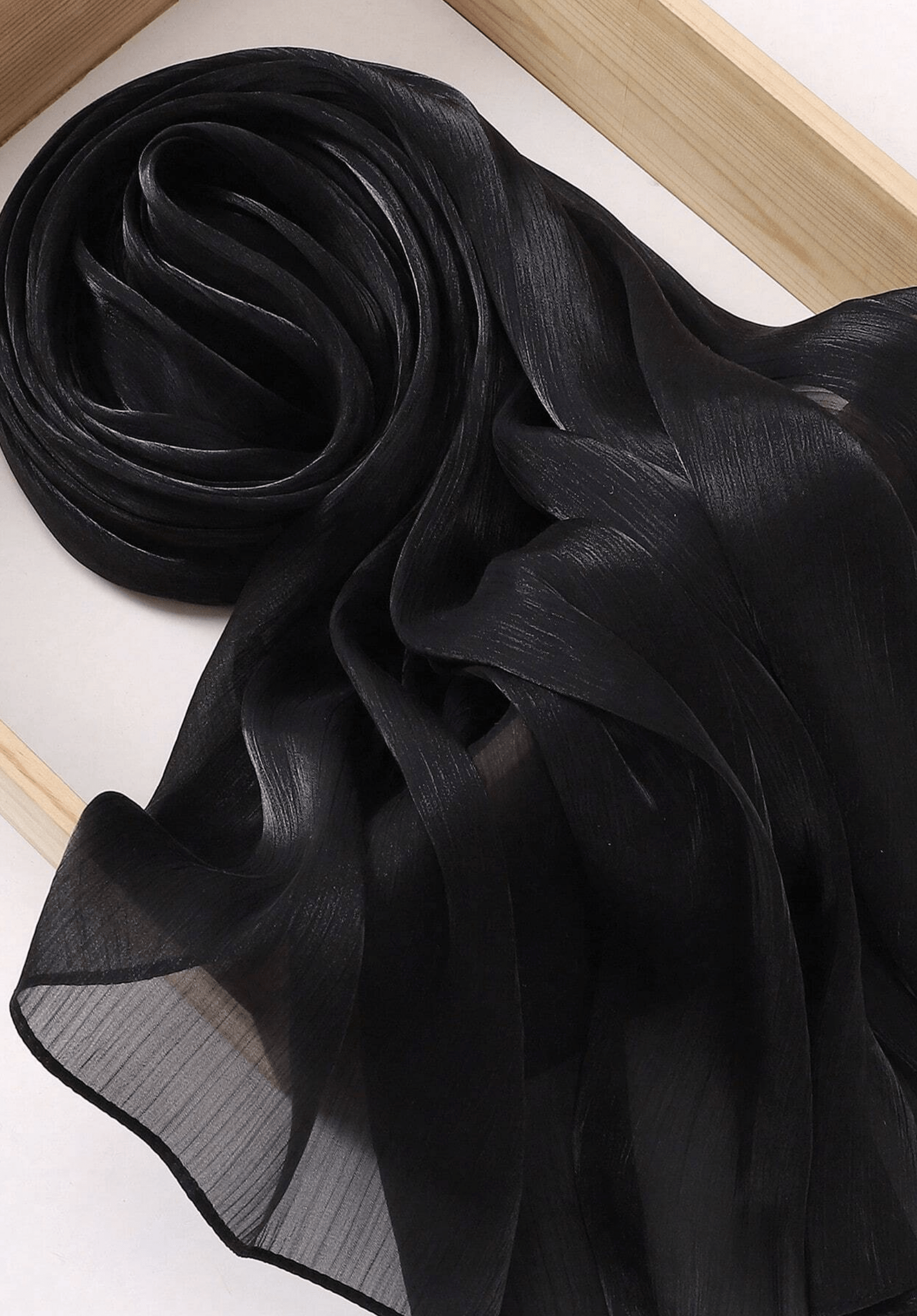 Shimmering Silk Chiffon hijab Kabayare