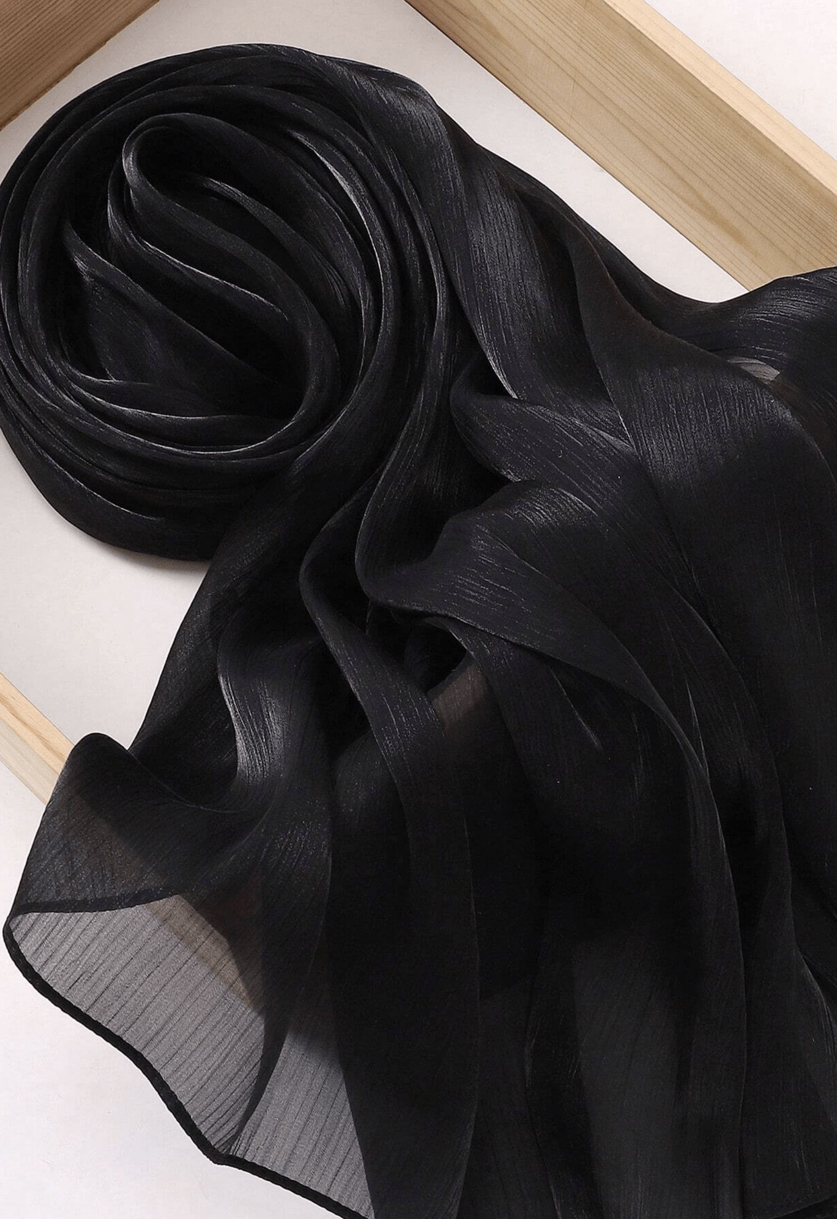 Shimmering Silk Chiffon hijab Kabayare