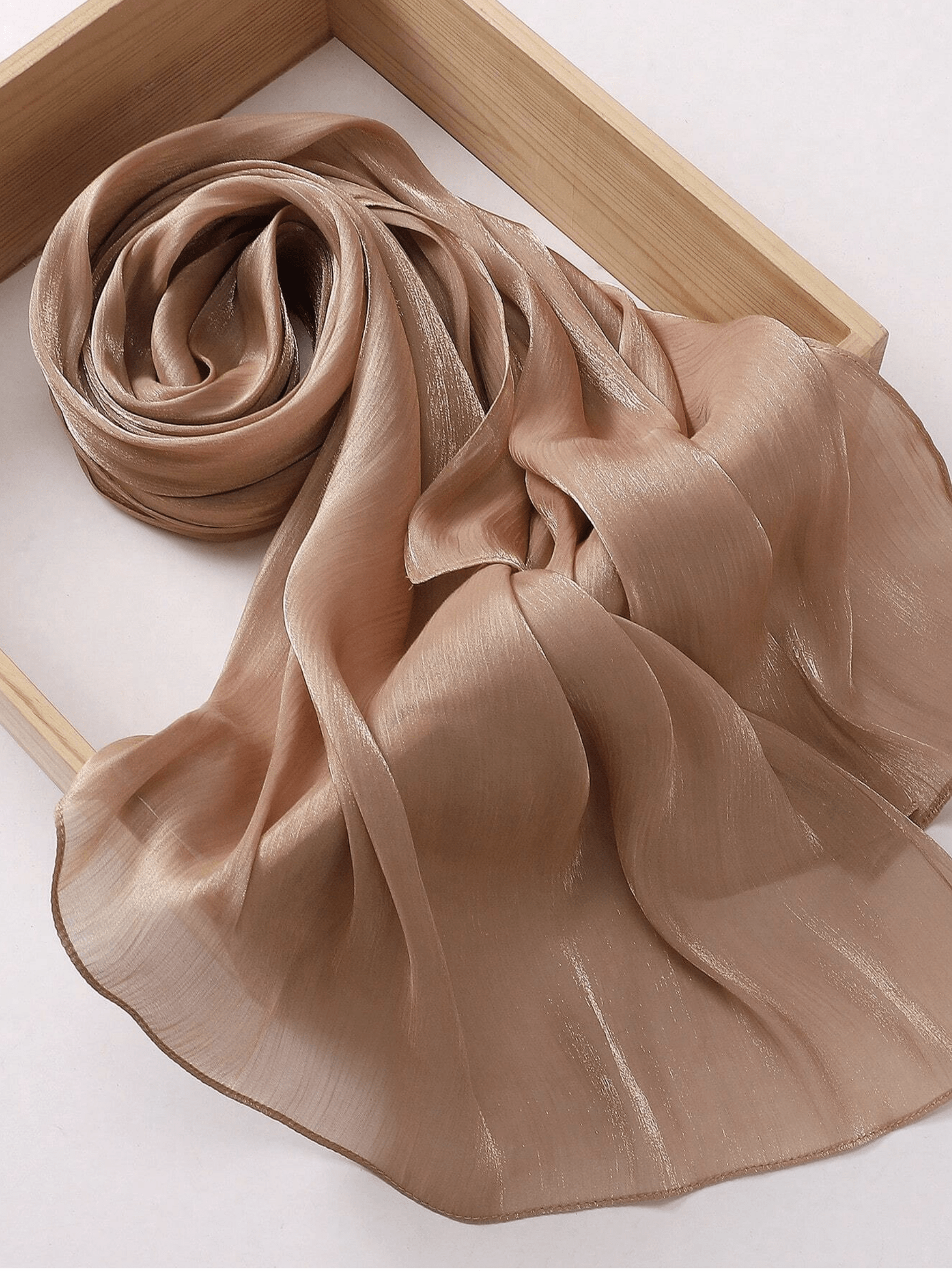 Shimmering Silk Chiffon hijab Kabayare