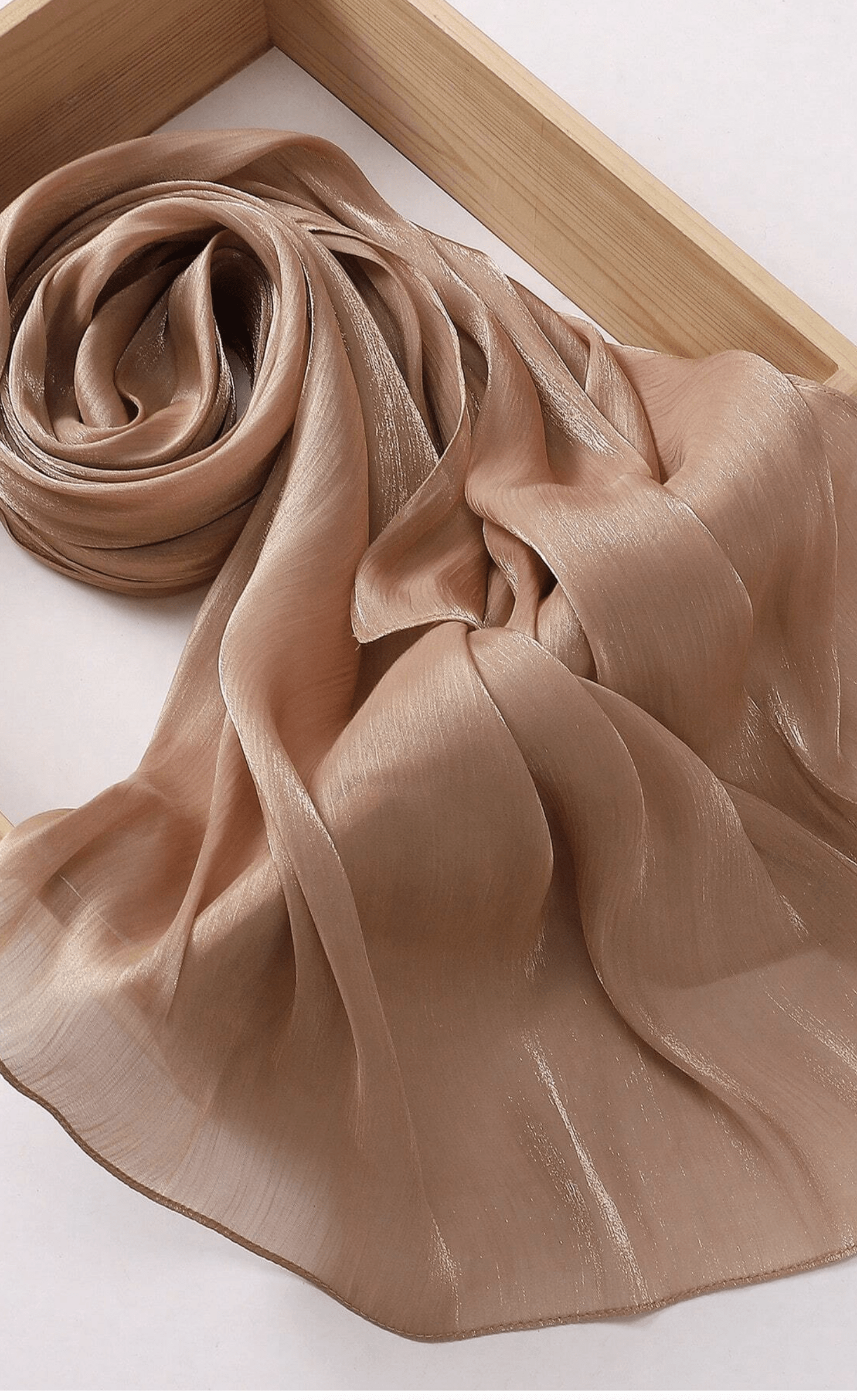 Shimmering Silk Chiffon hijab Kabayare