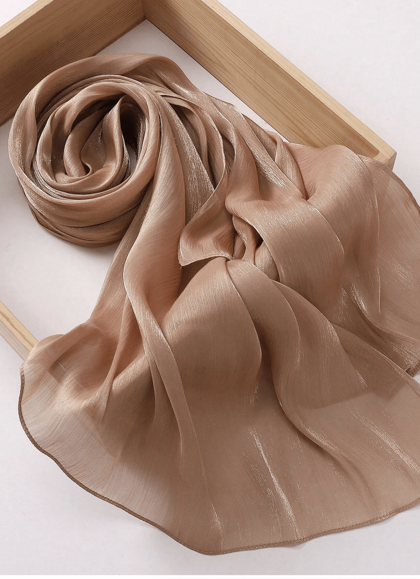 Shimmering Silk Chiffon hijab Kabayare
