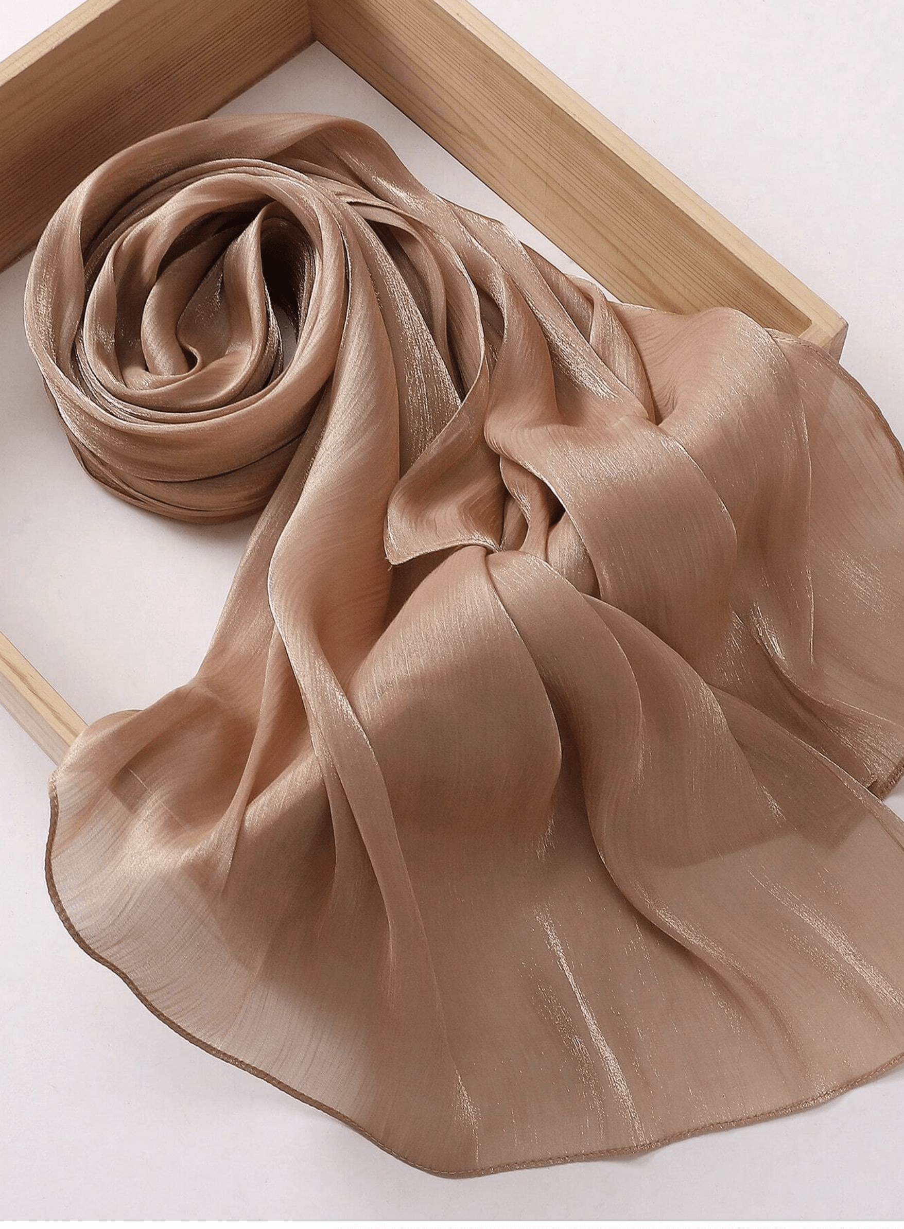 Shimmering Silk Chiffon hijab Kabayare