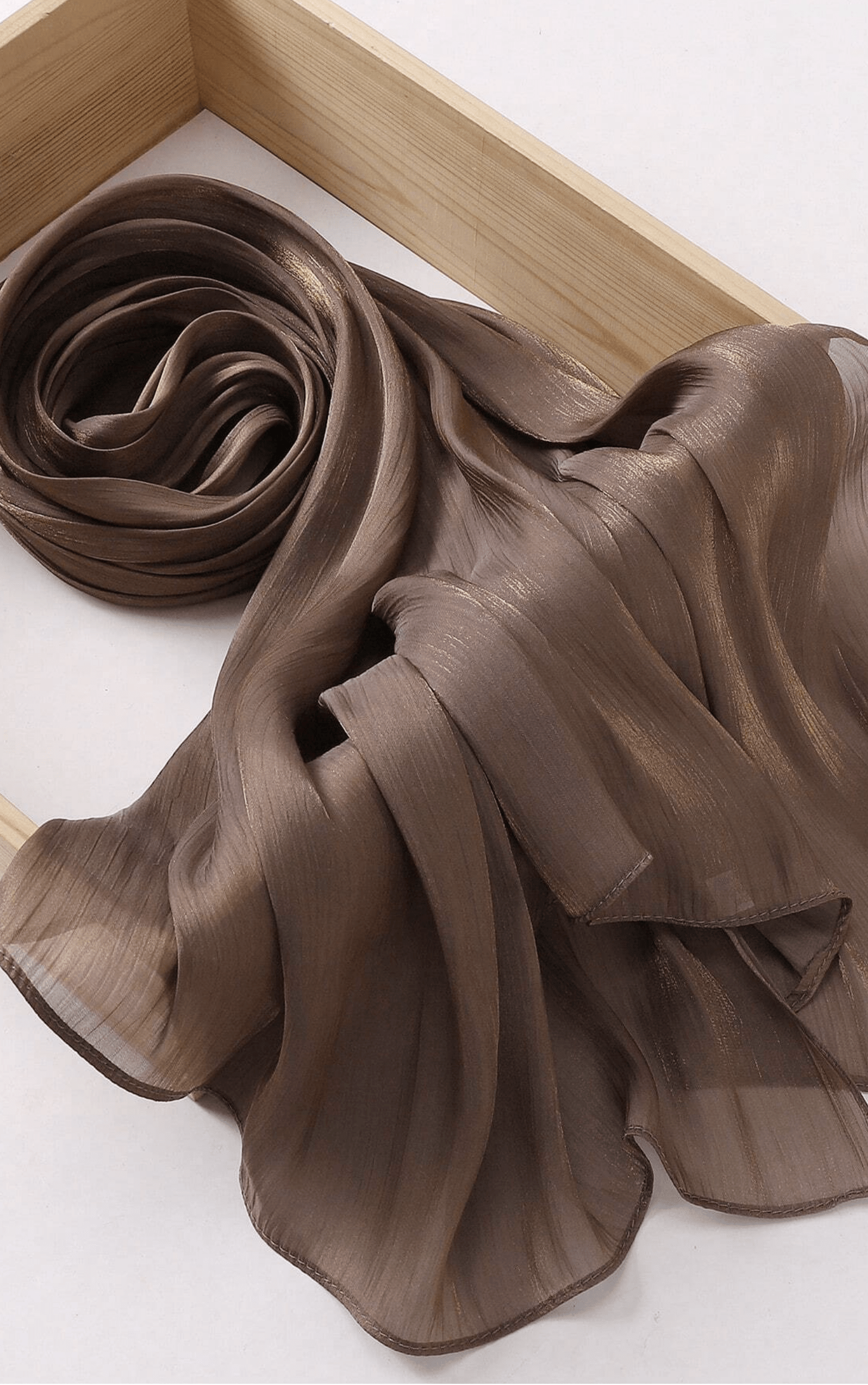 Shimmering Silk Chiffon hijab Kabayare