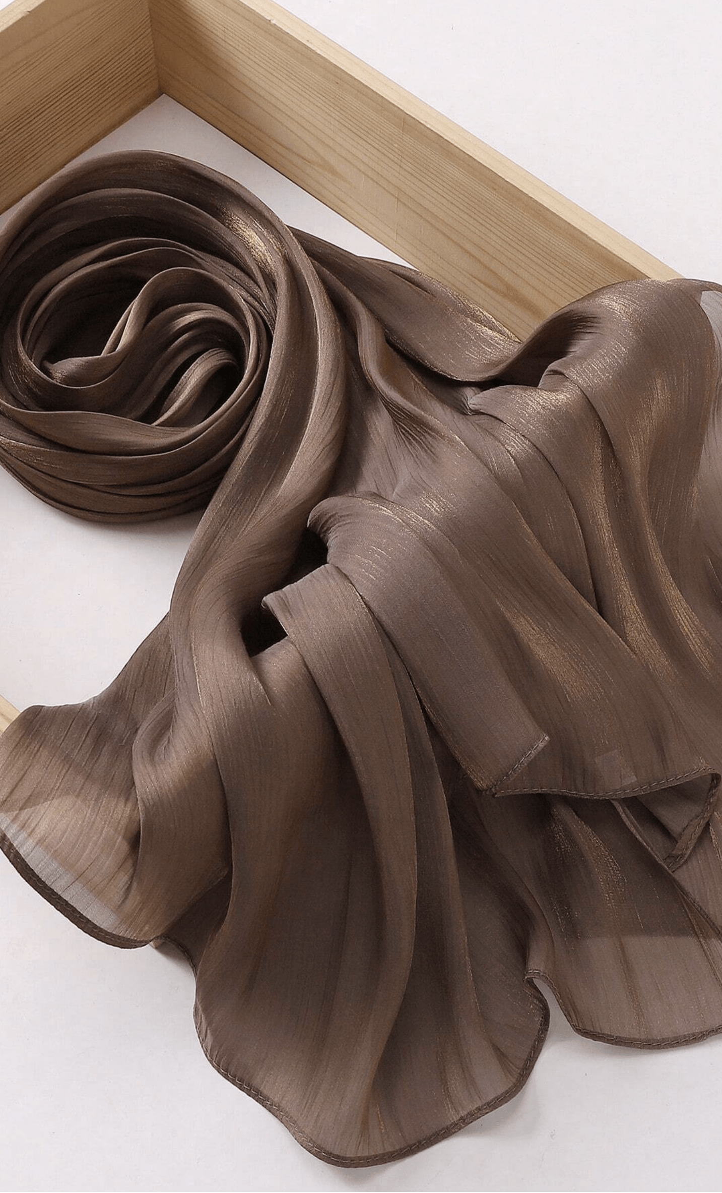 Shimmering Silk Chiffon hijab Kabayare