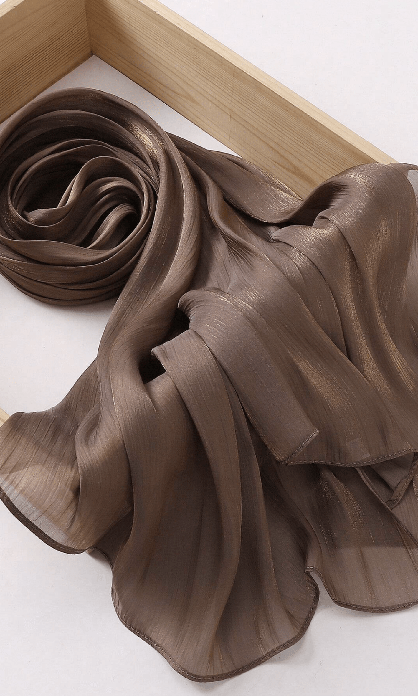 Shimmering Silk Chiffon hijab Kabayare